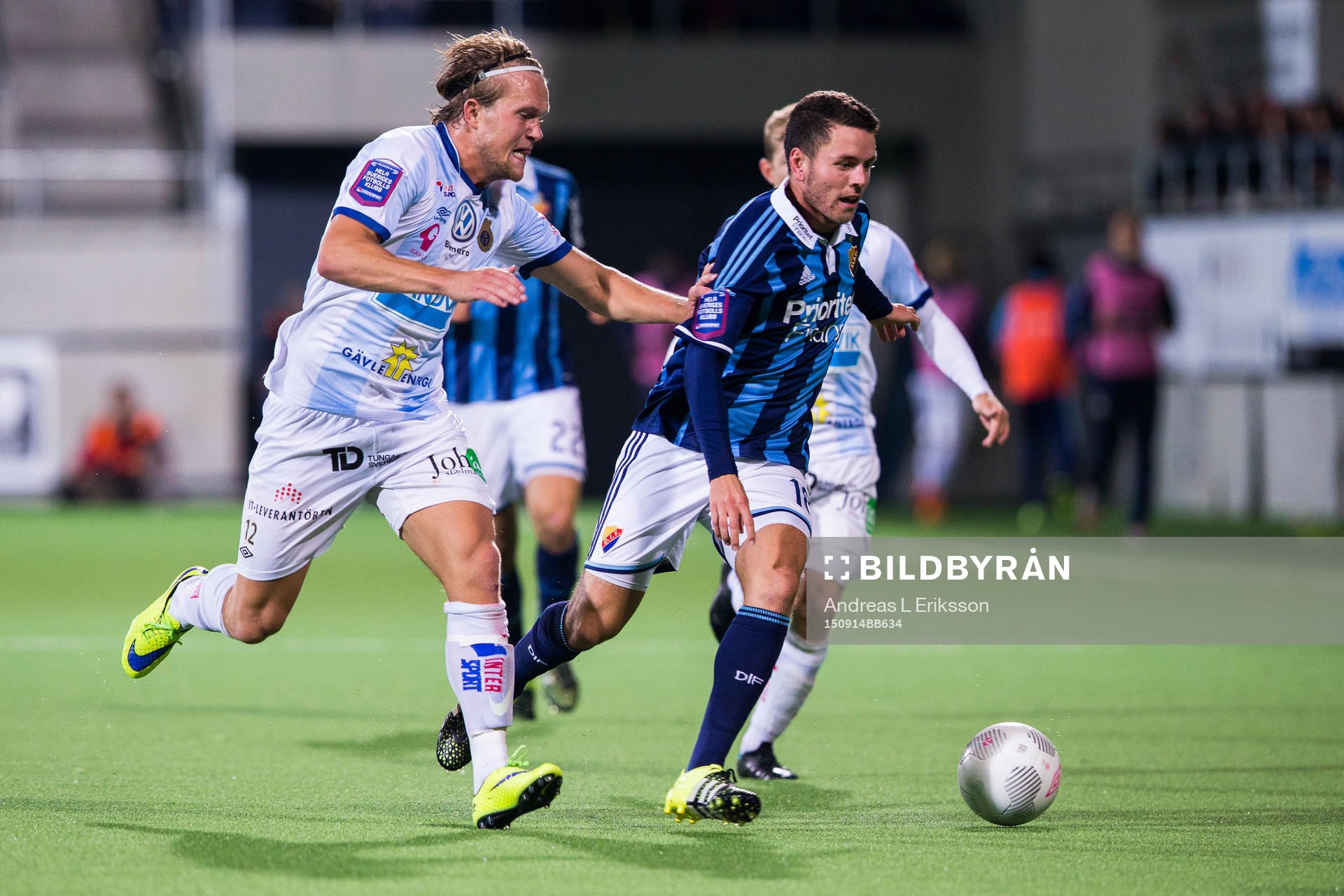 Gefles Anders Bååth-Sjöblom jagar Djurgårdens Kerim