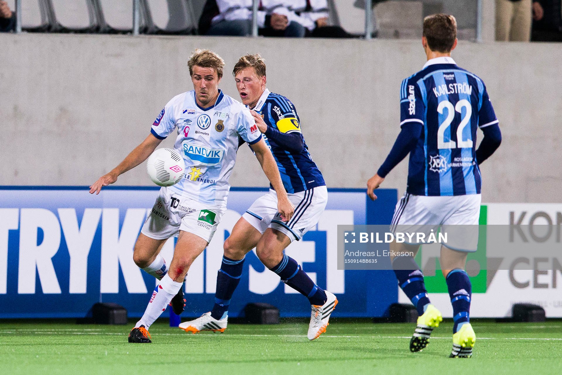 Gefles Johan Oremo och Djurgårdens Emil Bergström