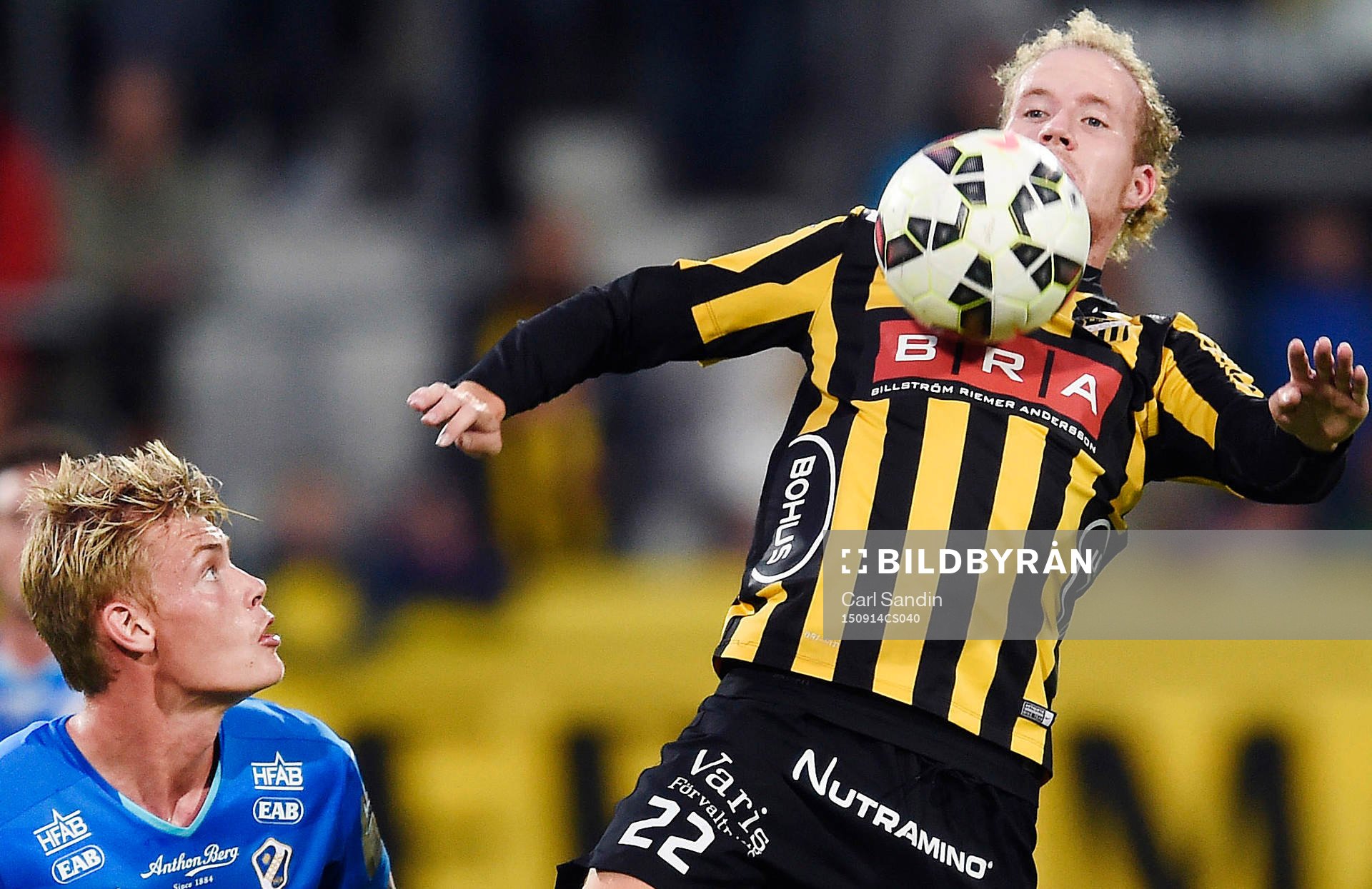 Halmstads Eric Smith och Häckens Nasiru Mohammed