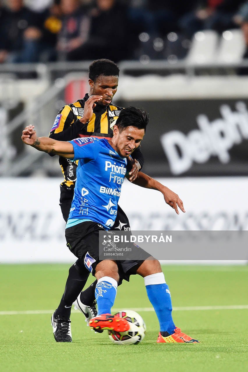 Halmstads Antonio Rojas och Häckens Mohammed Abubakari