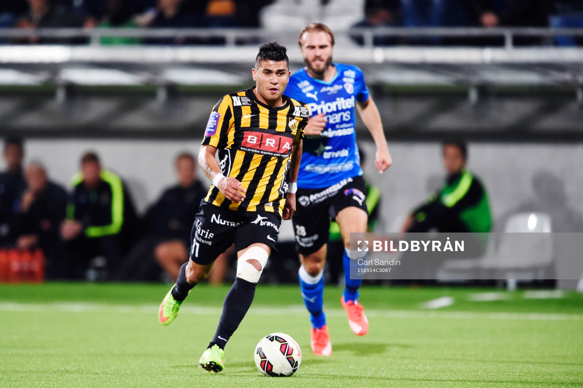 Häckens Paulo de Oliveira under en fotbollsmatch i Allsvenskan mellan Häcken och Halmstad den 14 september 2015 i Göteborg.