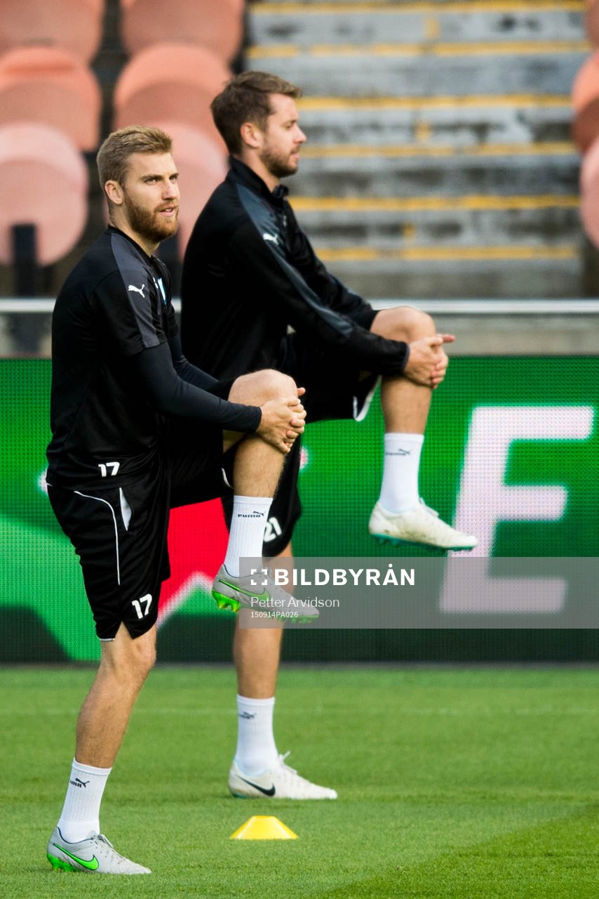 Malmö FFs Rasmus Bengtsson och Kari Arnason