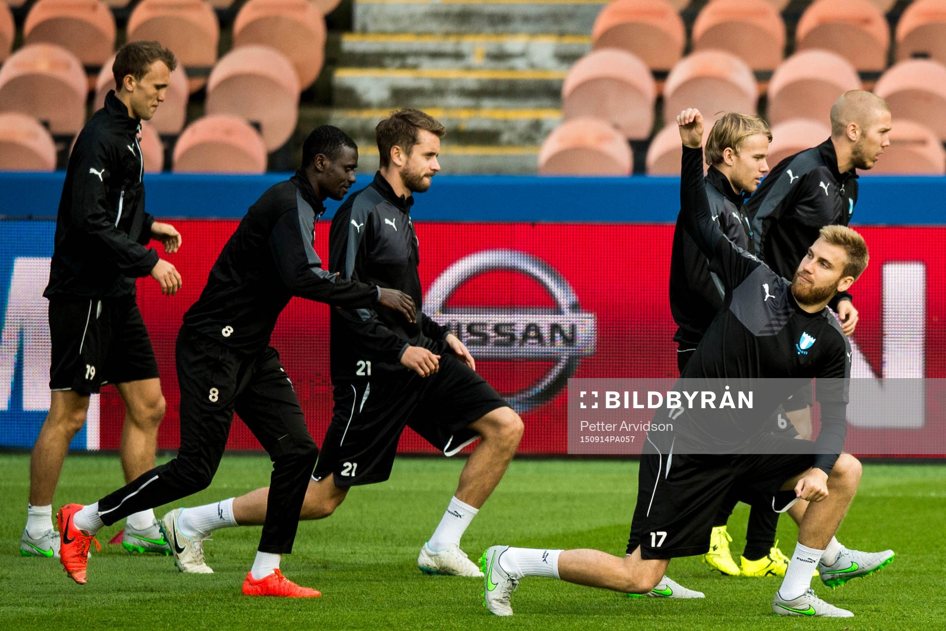 Malmö FFs Magnus Wolff Eikrem, Enock Kofi Adu, Kari