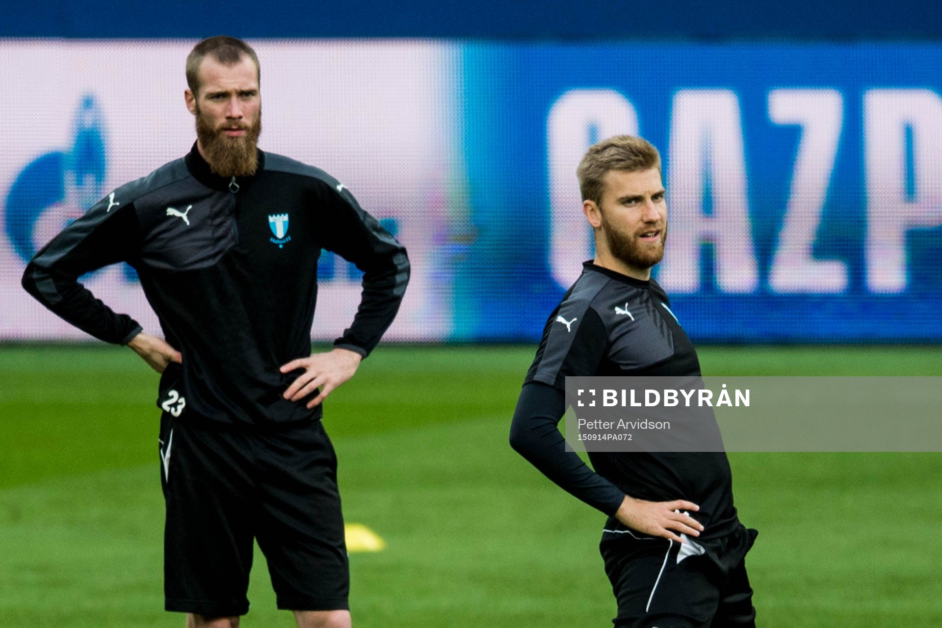 Malmö FFs Jo Inge Berget och Rasmus Bengtsson