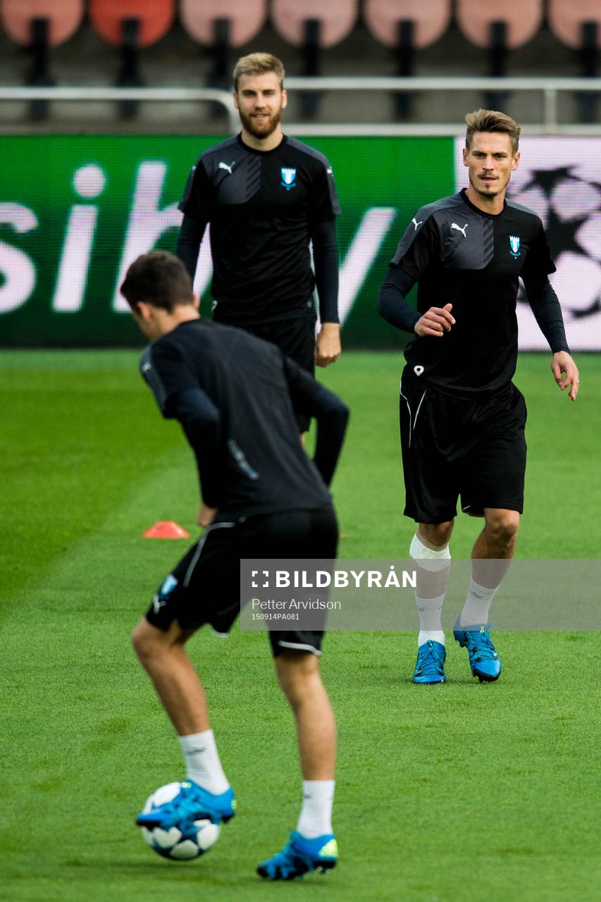 Malmö FFs Rasmus Bengtsson och Markus Rosenberg spelare