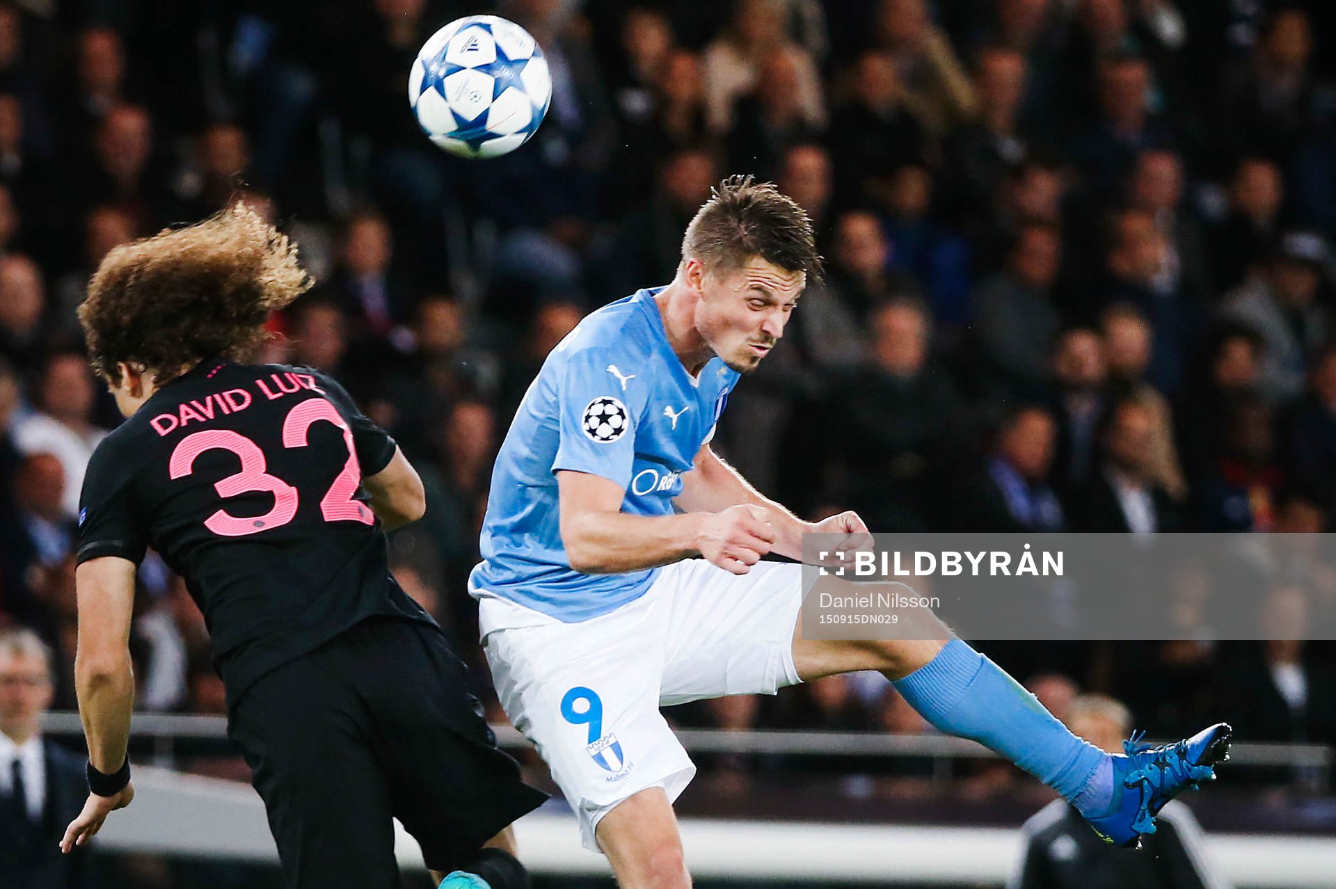 s David Luiz och Malmö FFs Markus Rosenberg