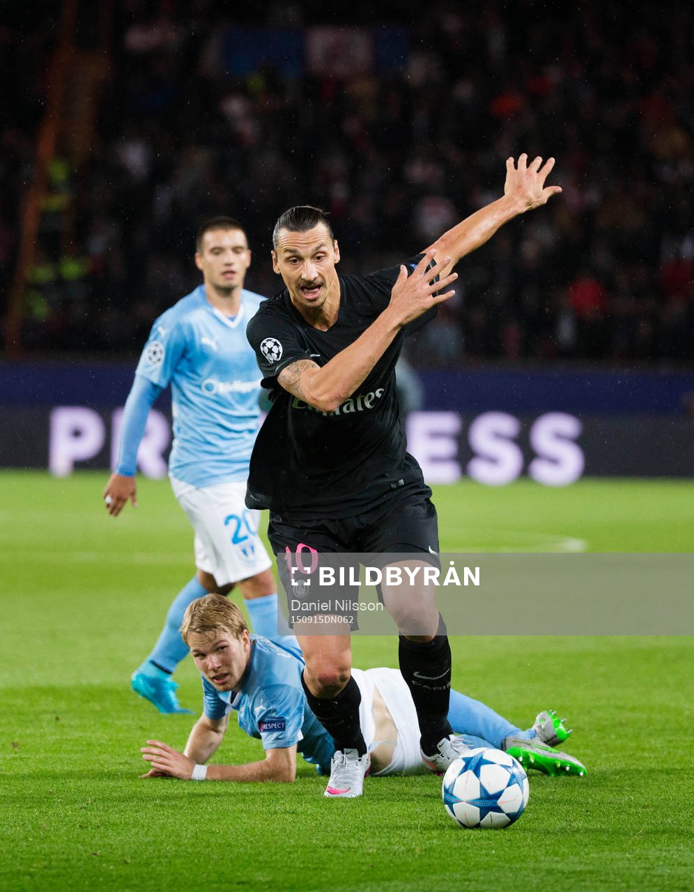 s Zlatan Ibrahimovic och Malmös Vladimir Rodic och Oscar