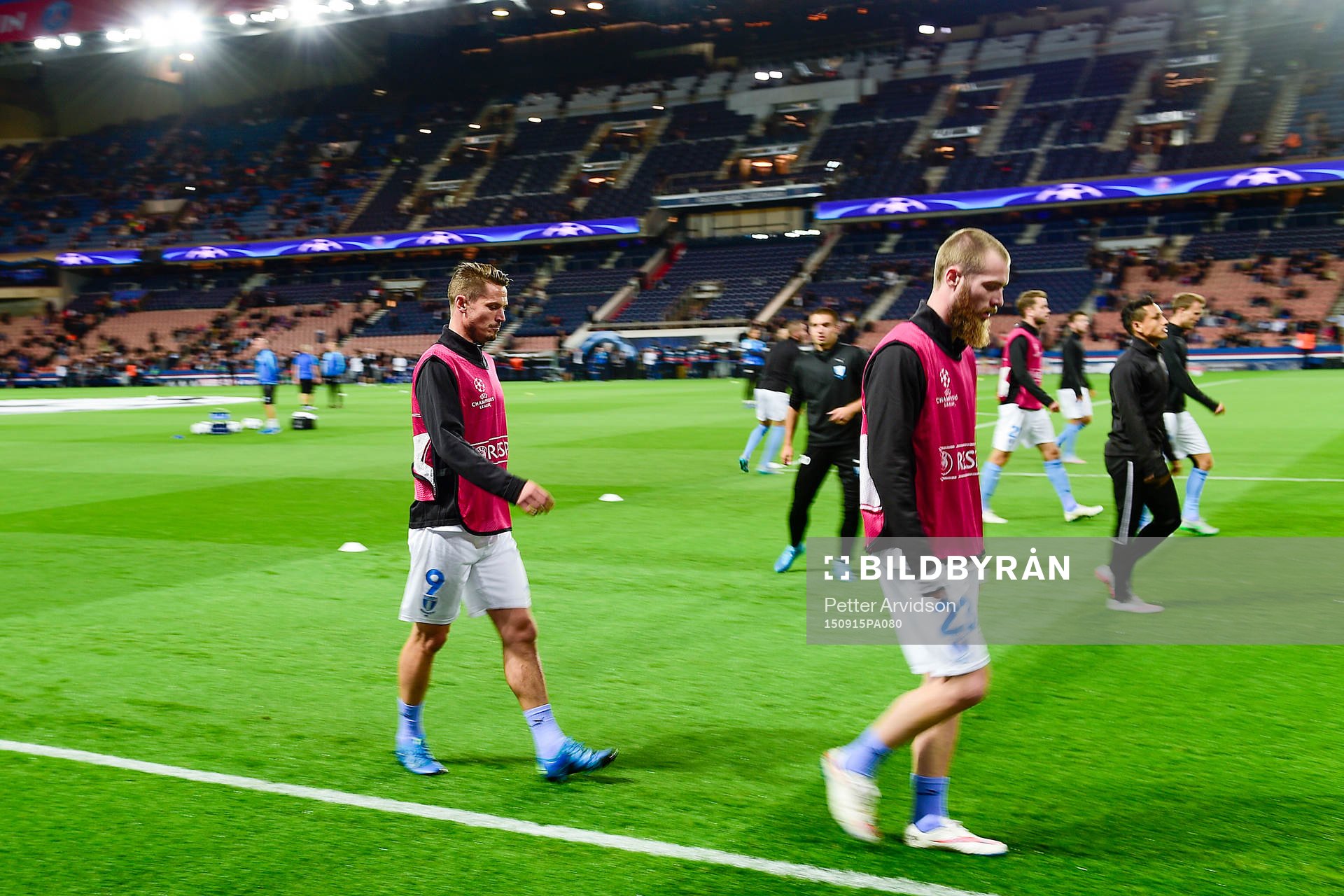 Malmö FFs Markus Rosenberg och Jo Inge Berget värmer upp