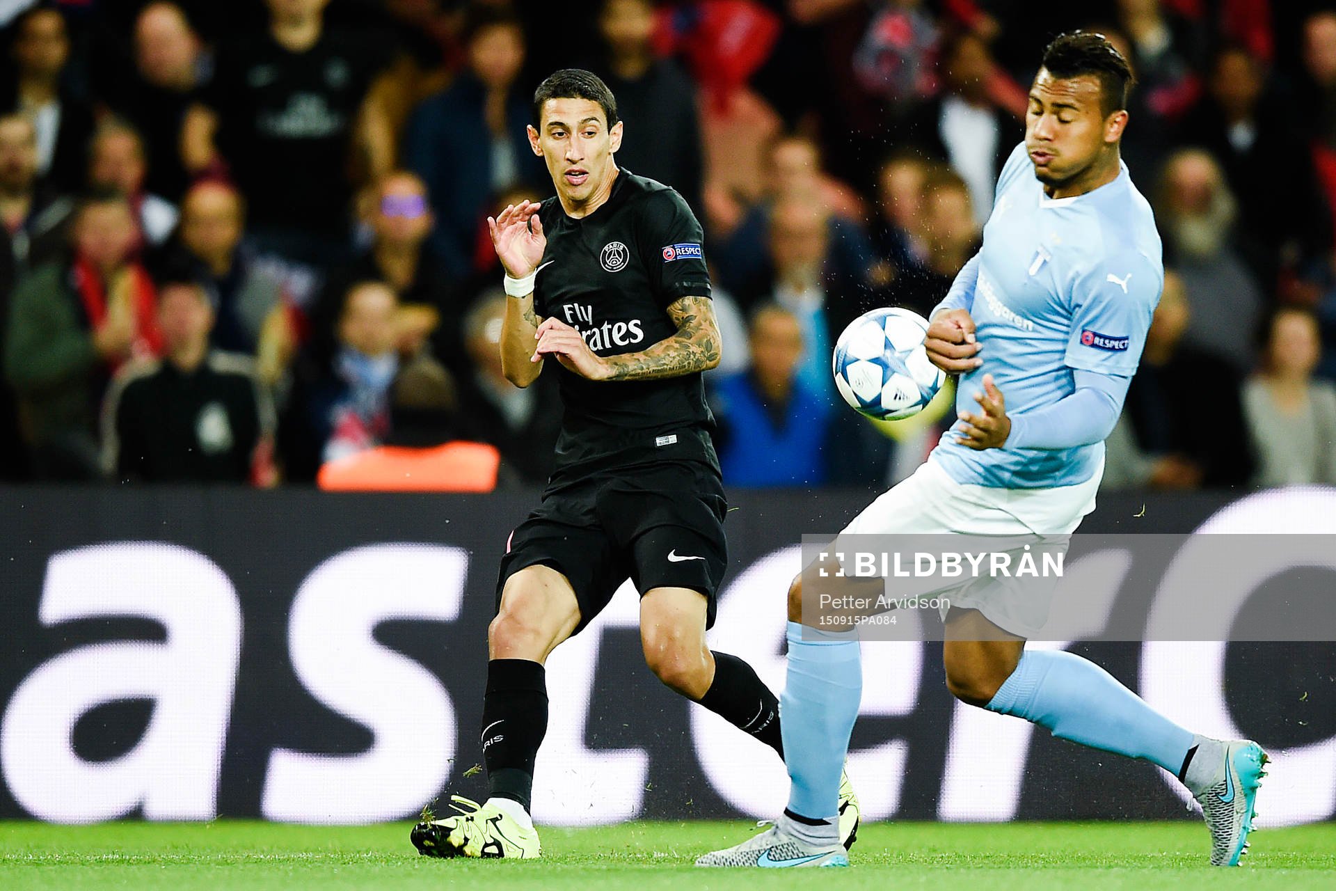 s Angel Di Maria och Malmö FFs Felipe Carvalho