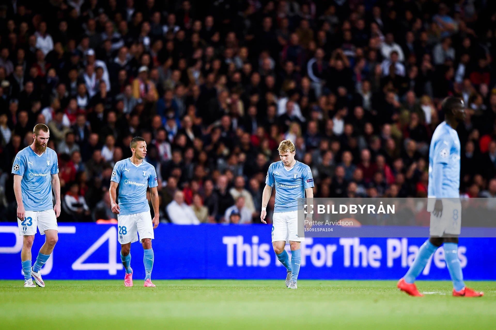 Malmö FFs Jo Inge Berget, Nikola Djurjic, Oscar Lewicki