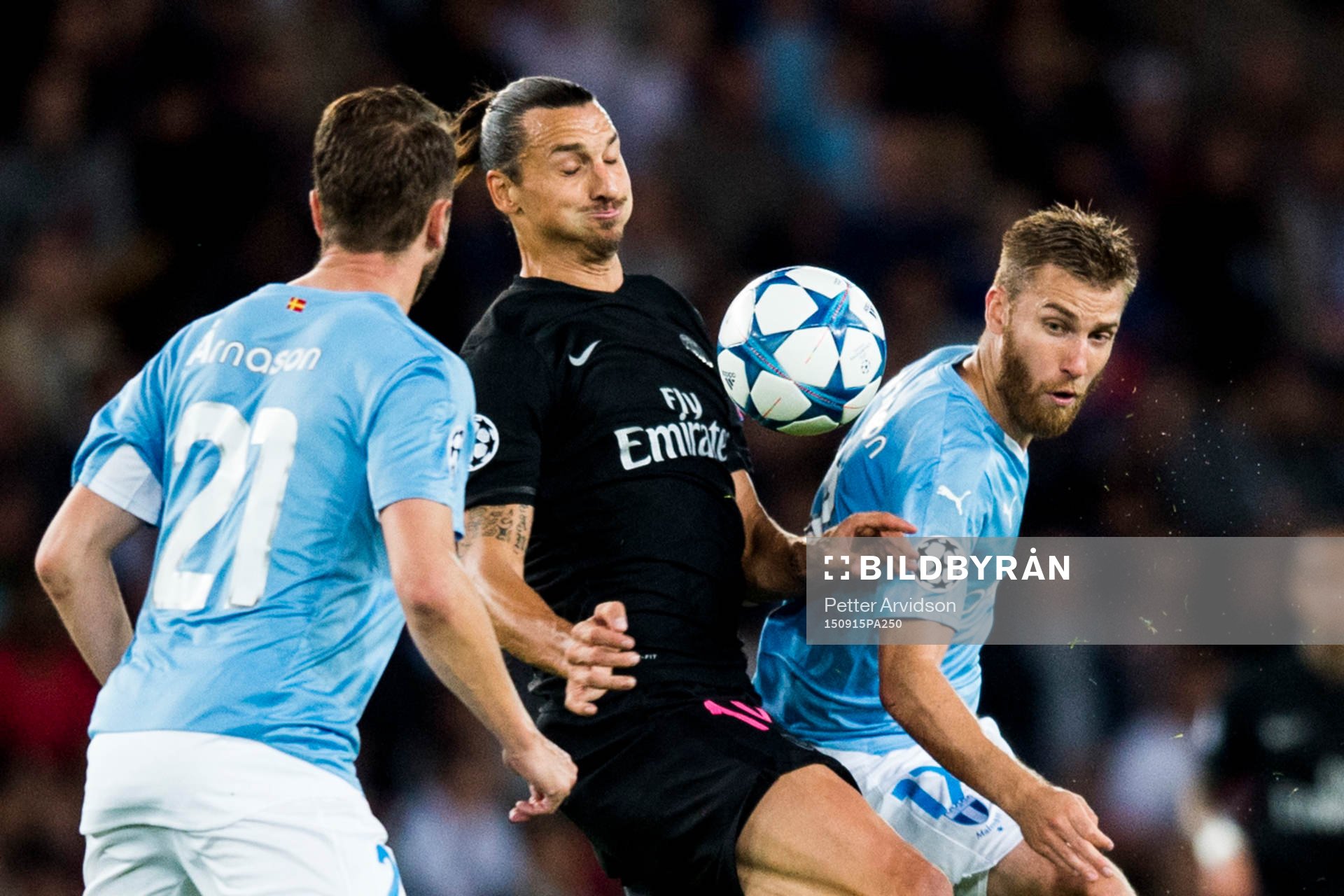 s Zlatan Ibrahimovic mot Malmö FFs Rasmus Bengtsson och