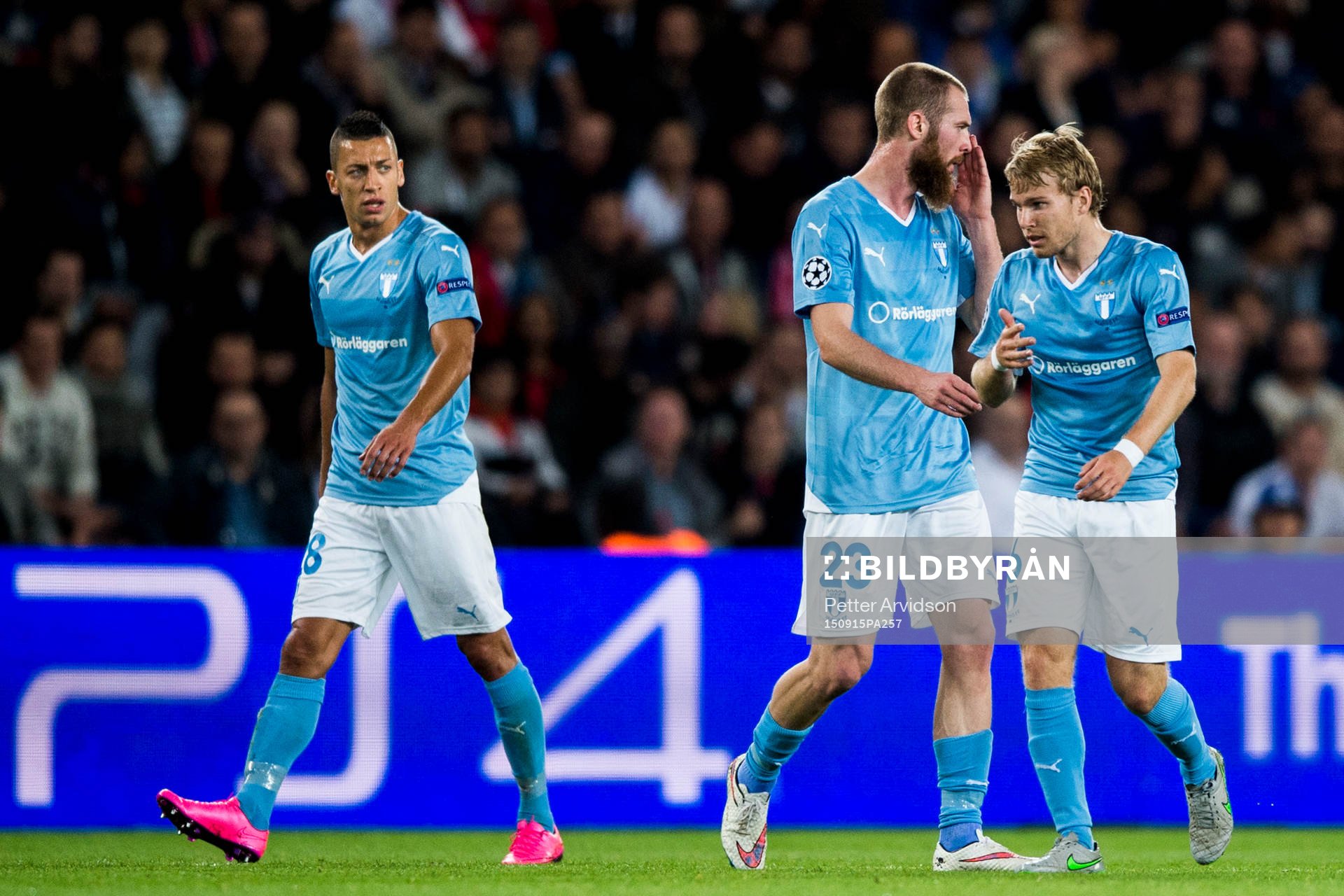 Malmö FFs Nikola Djurjic, Jo Inge Berget och Oscar Lewicki