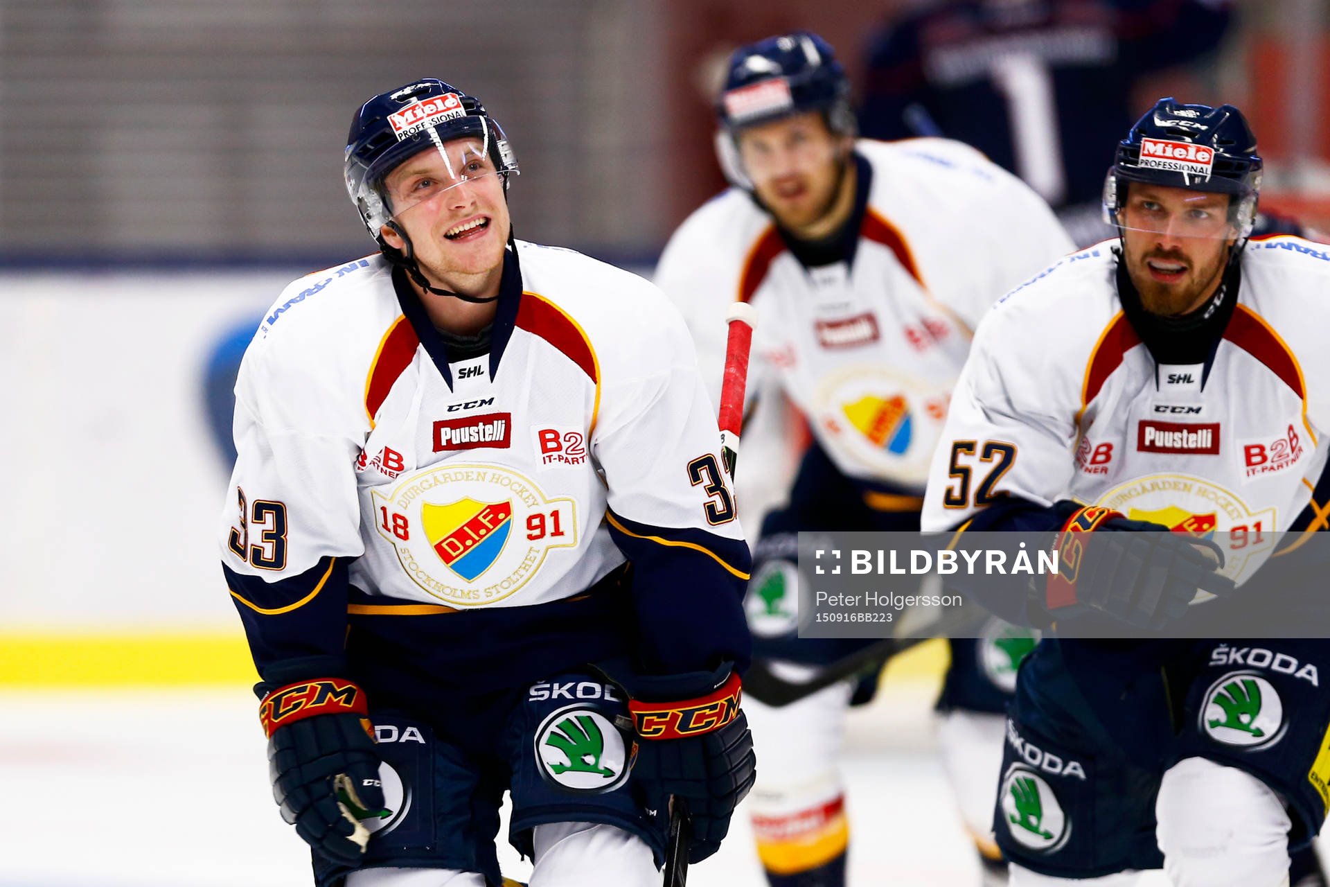 Djurgårdens Linus Hultström jublar