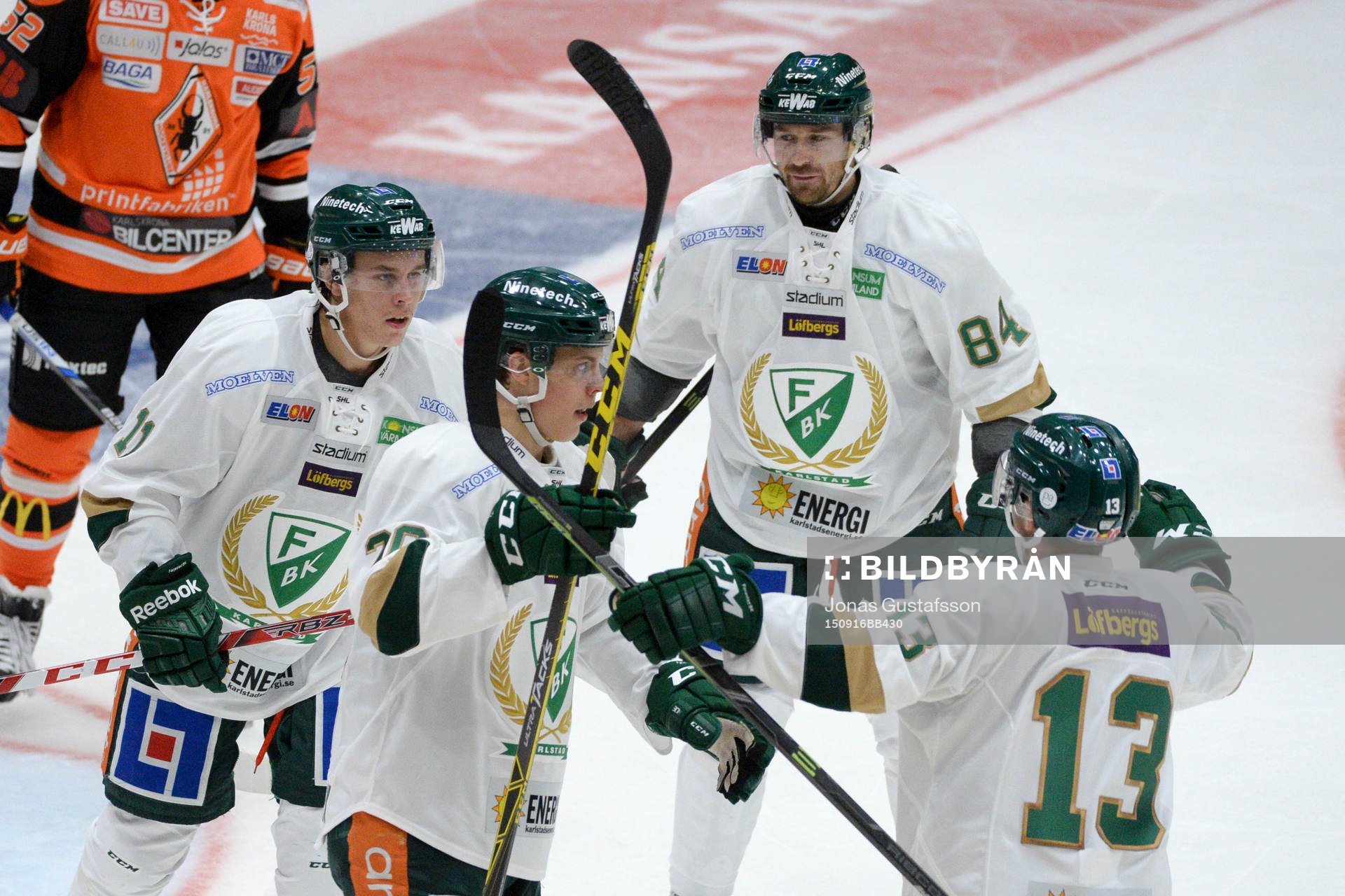 Färjestads Joel Eriksson Ek har gjort 3-0