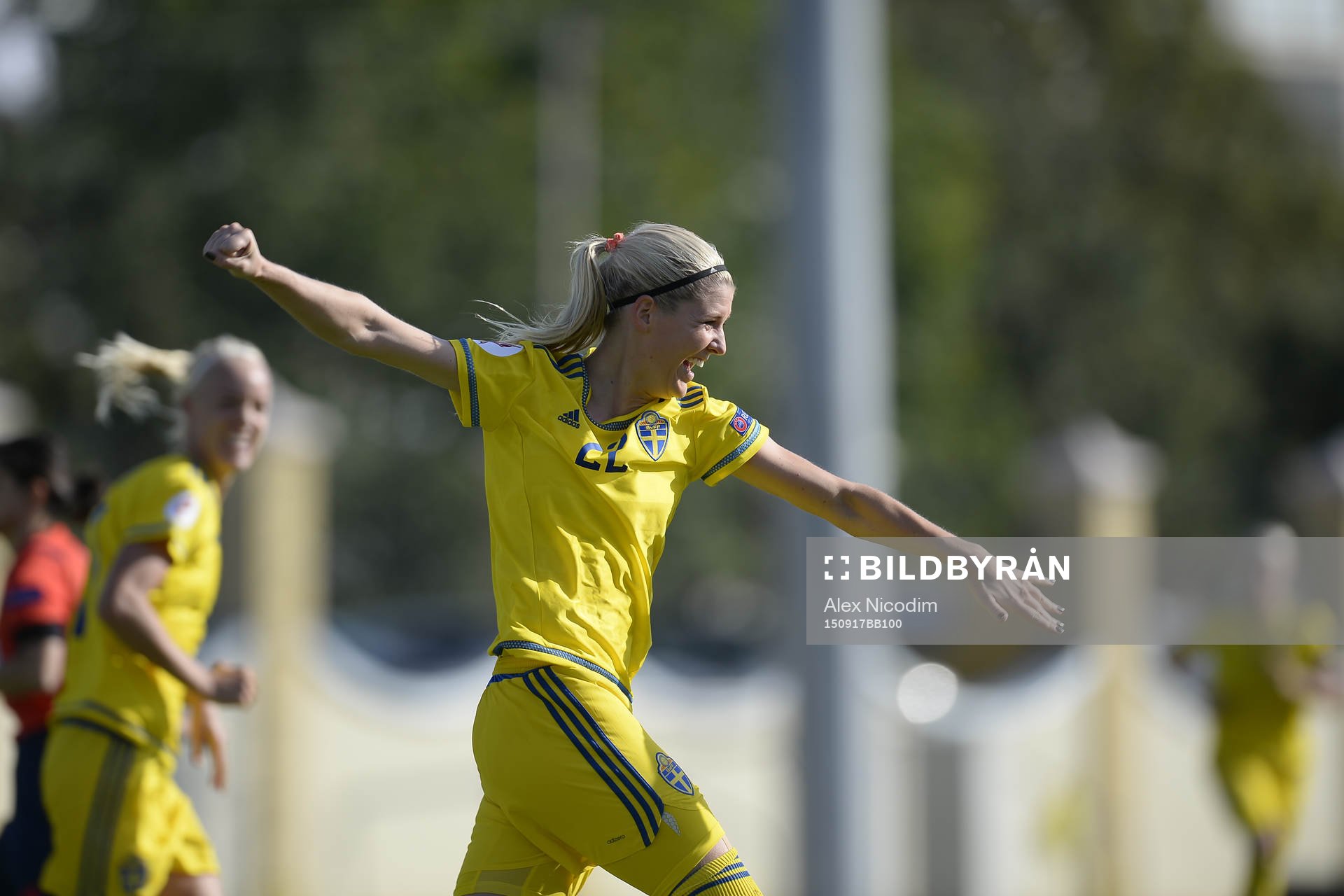 Sveriges Olivia Schough jublar