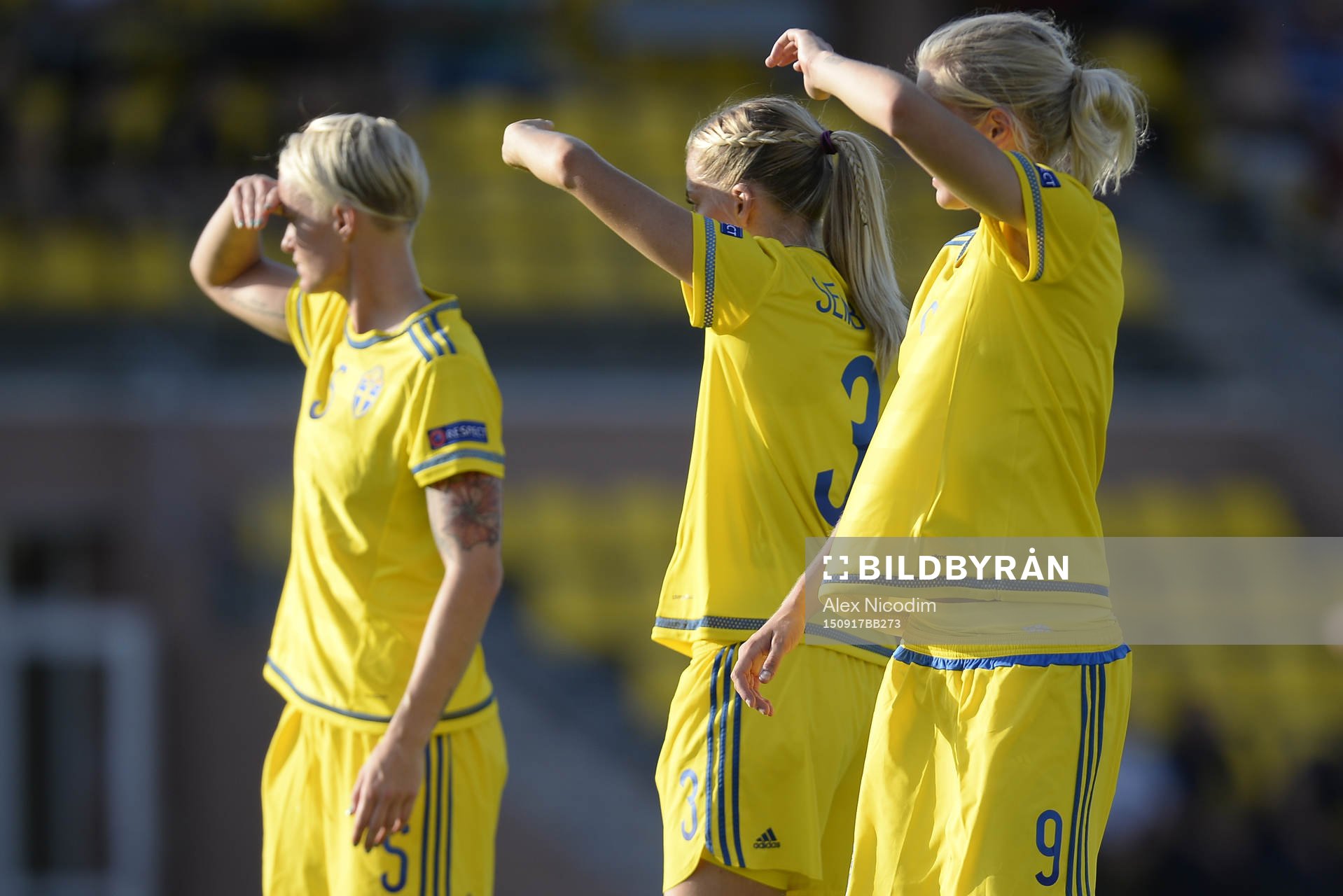 Sveriges Nilla Fischer, Linda Sembrant och Lina Hurtig