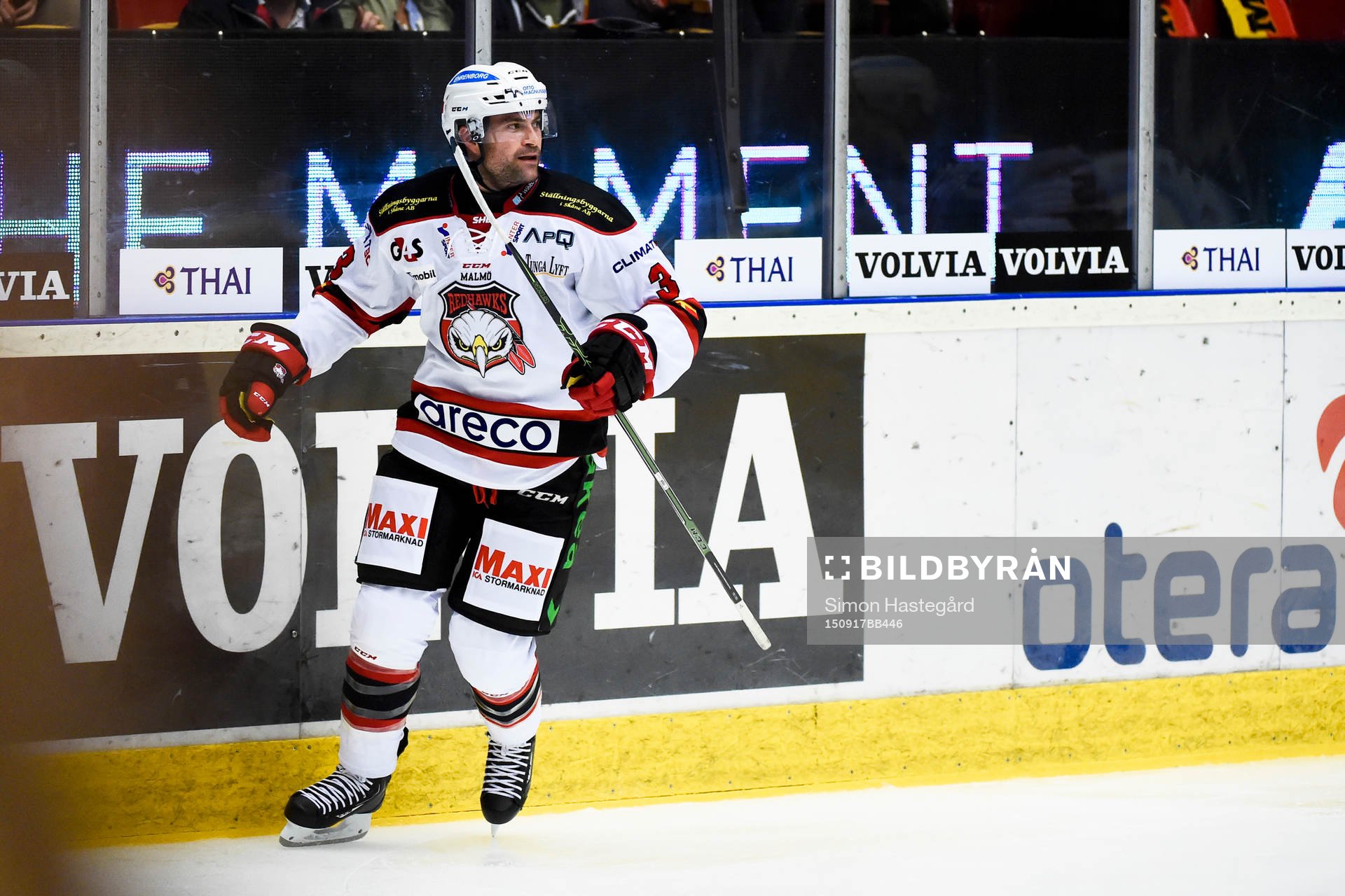 Malmö Redhawks Kent McDonell jublar