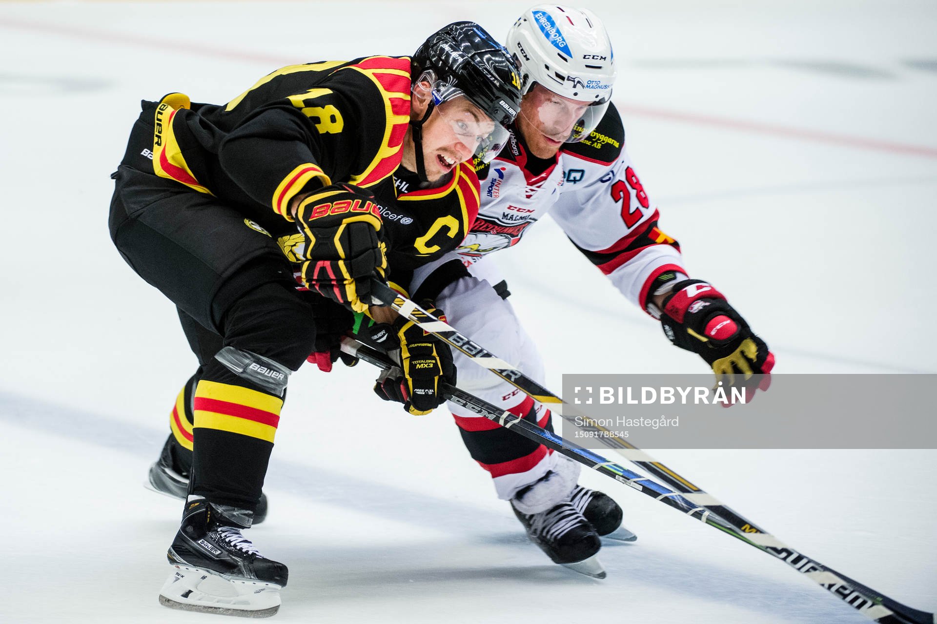 Brynäs Anton Rödin och Malmö Redhawks Jens Olsson