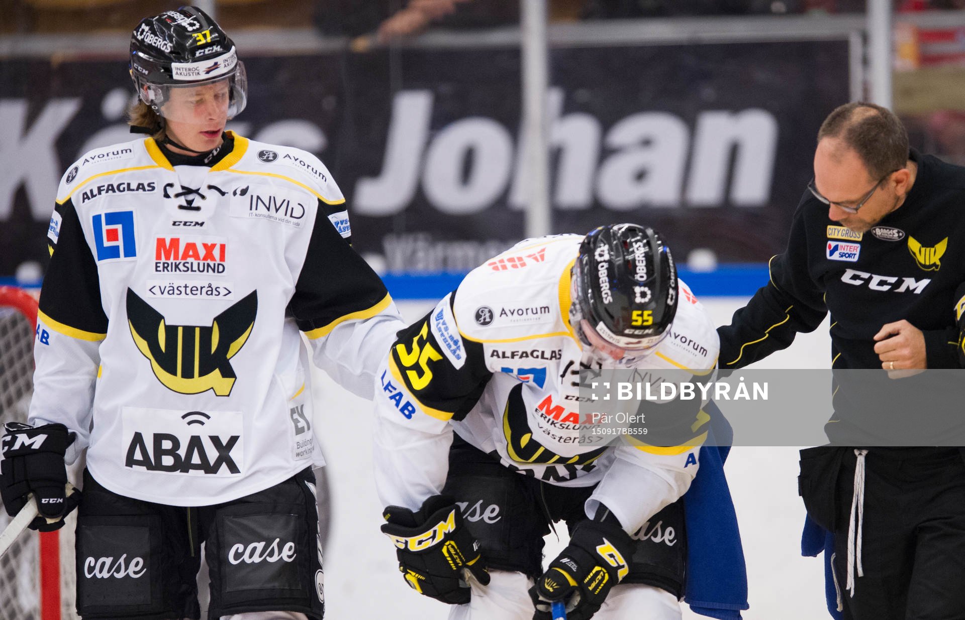 Västerås Andreas Borgman skadar sig