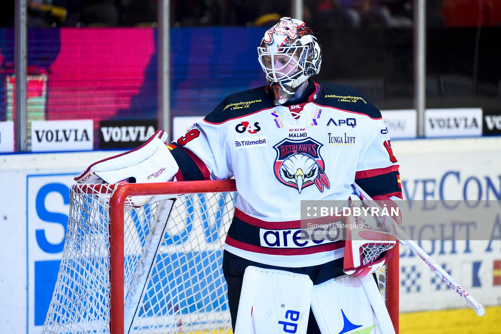 Malmö Redhawks målvakt Oscar Alsenfelt deppar