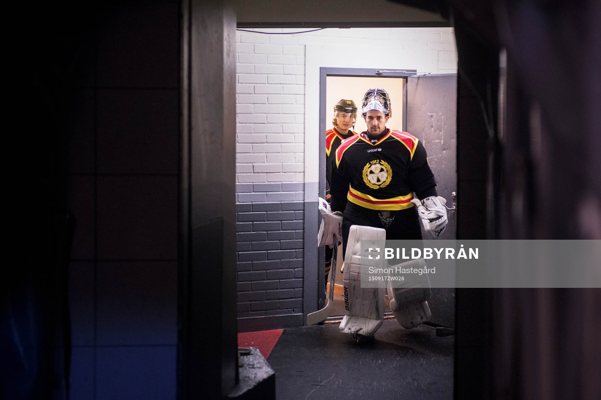 Brynäs målvakt Bernhard Starkbaum  och Adam Brodecki