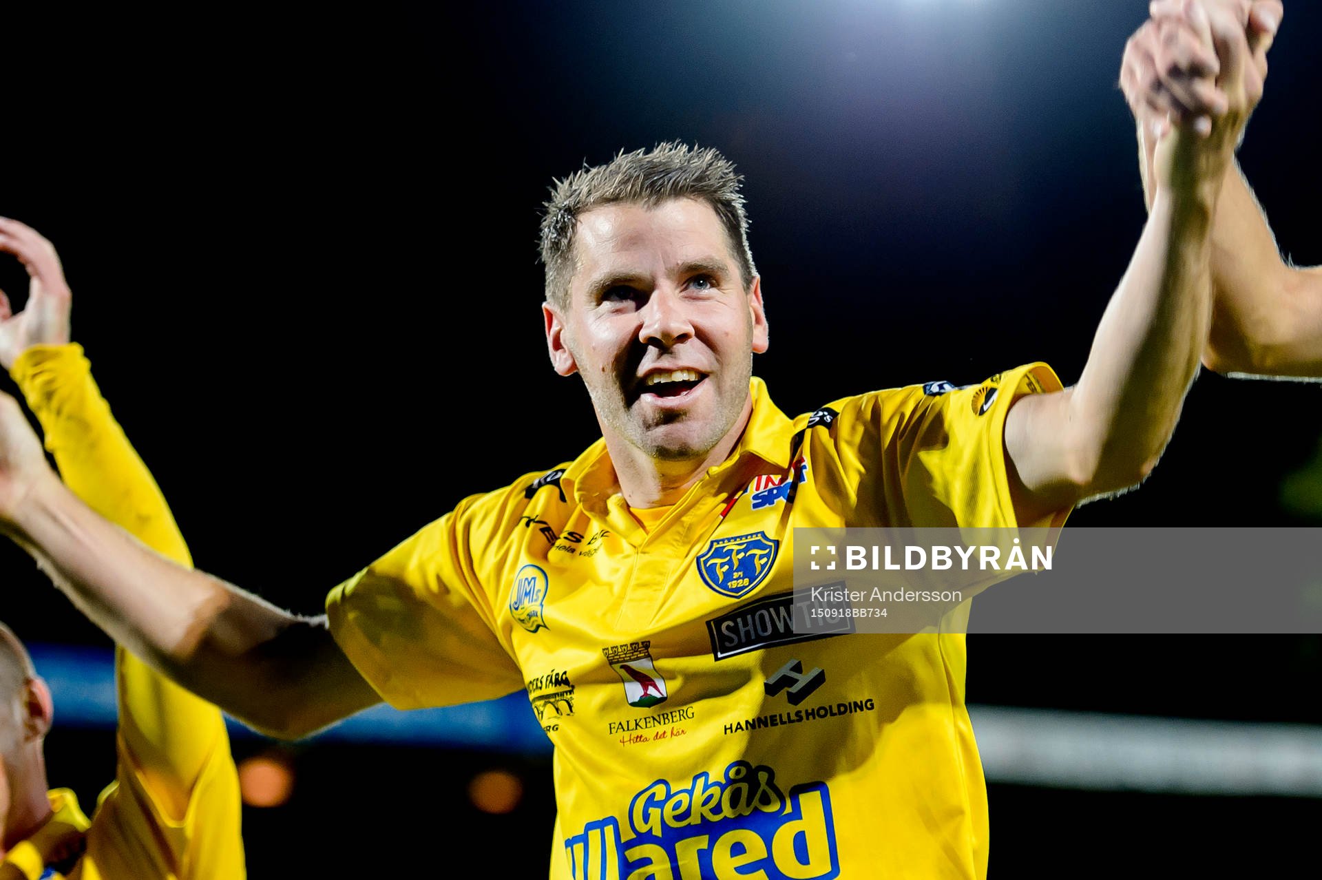 Falkenbergs Stefan Rodevåg jublar