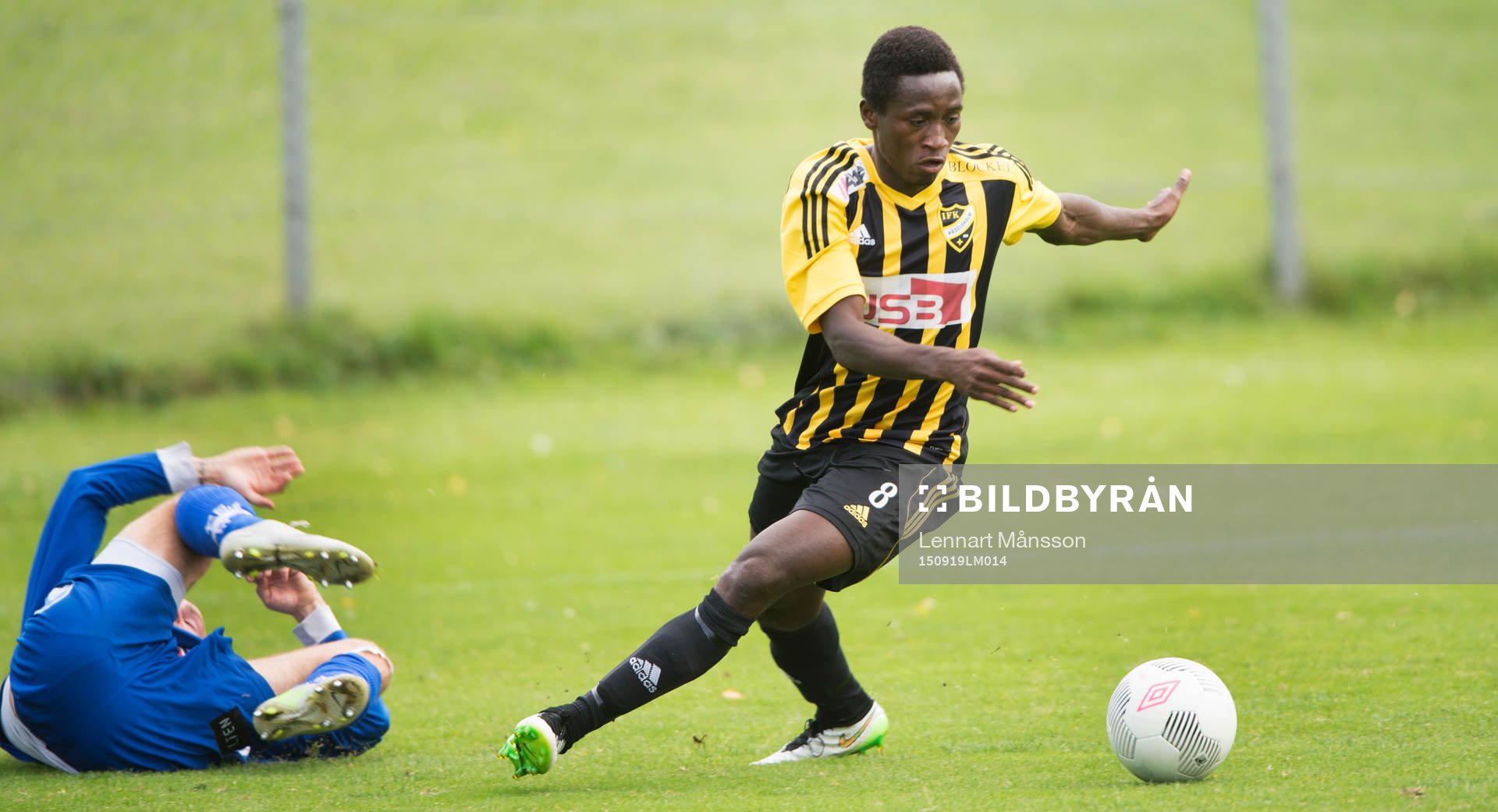 IFK Hässleholms Mamudu Moroi matchen i division 2 mellan