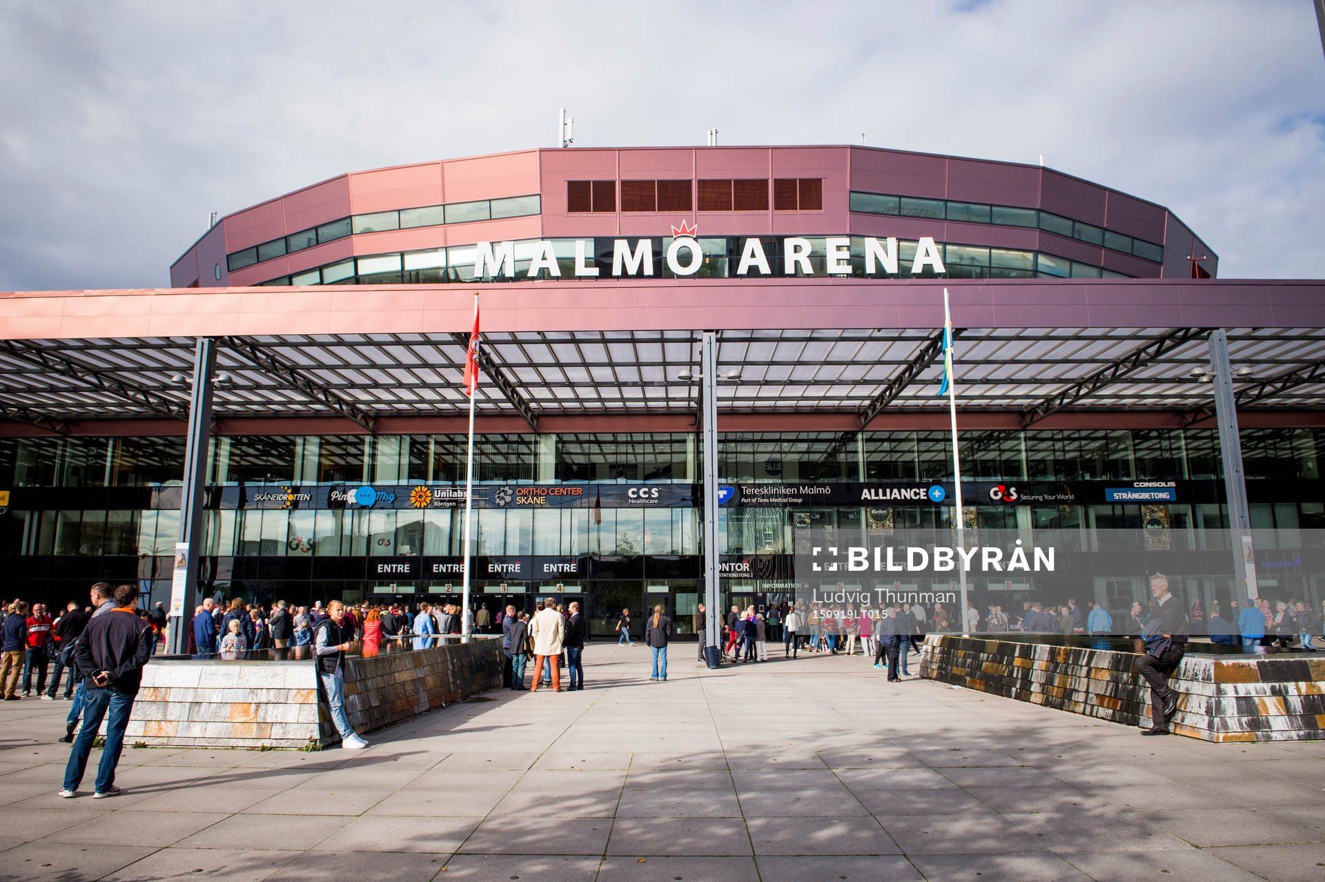 Exteriör över Malmö Arena
