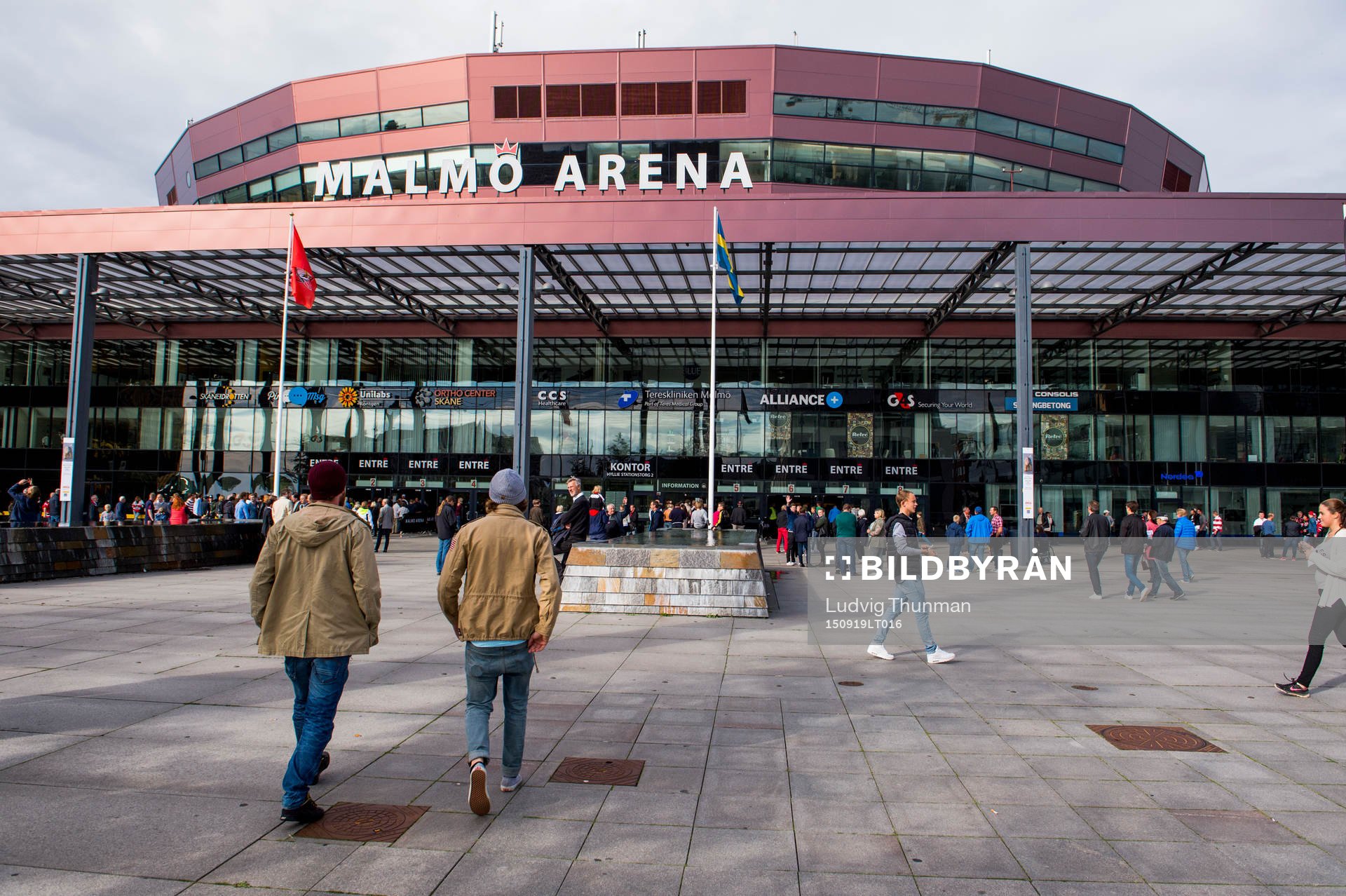 Exteriör över Malmö Arena
