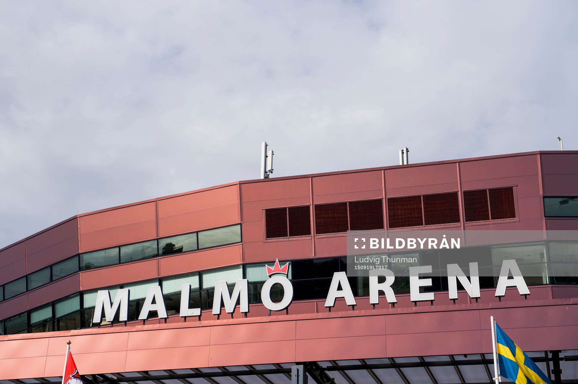 Exteriör över Malmö Arena