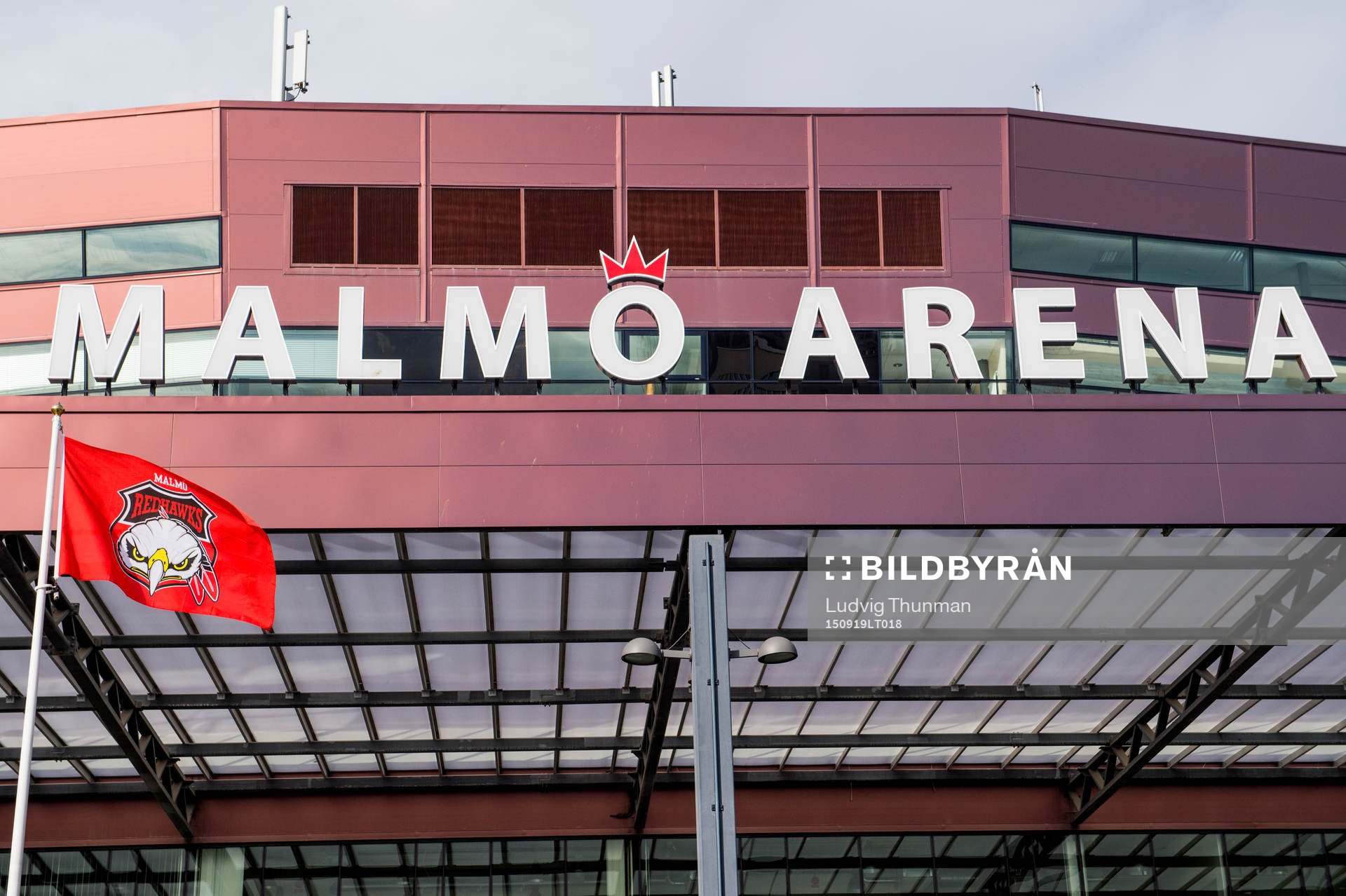 Exteriör över Malmö Arena