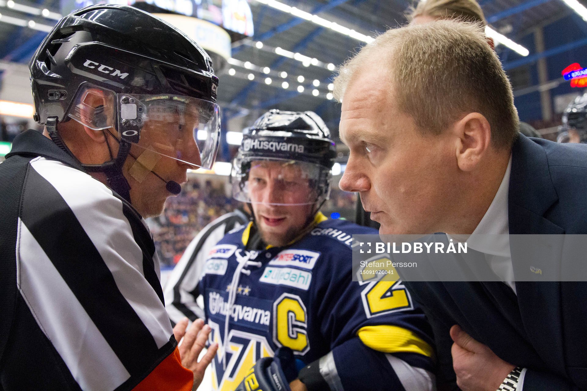 s Chris Abbott och tränare Johan Lindbom