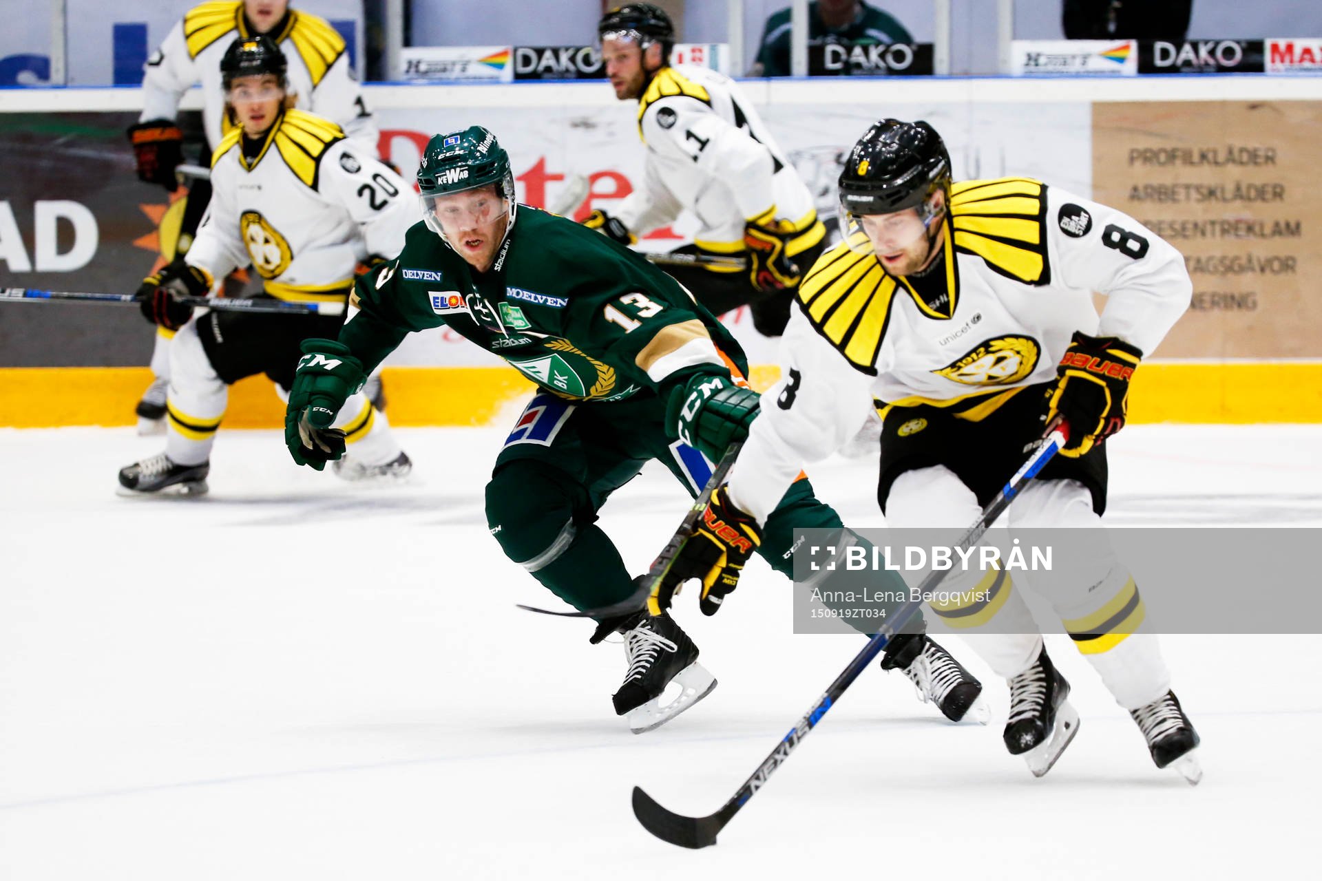Färjestads Linus Persson och Brynäs Mathias Porseland