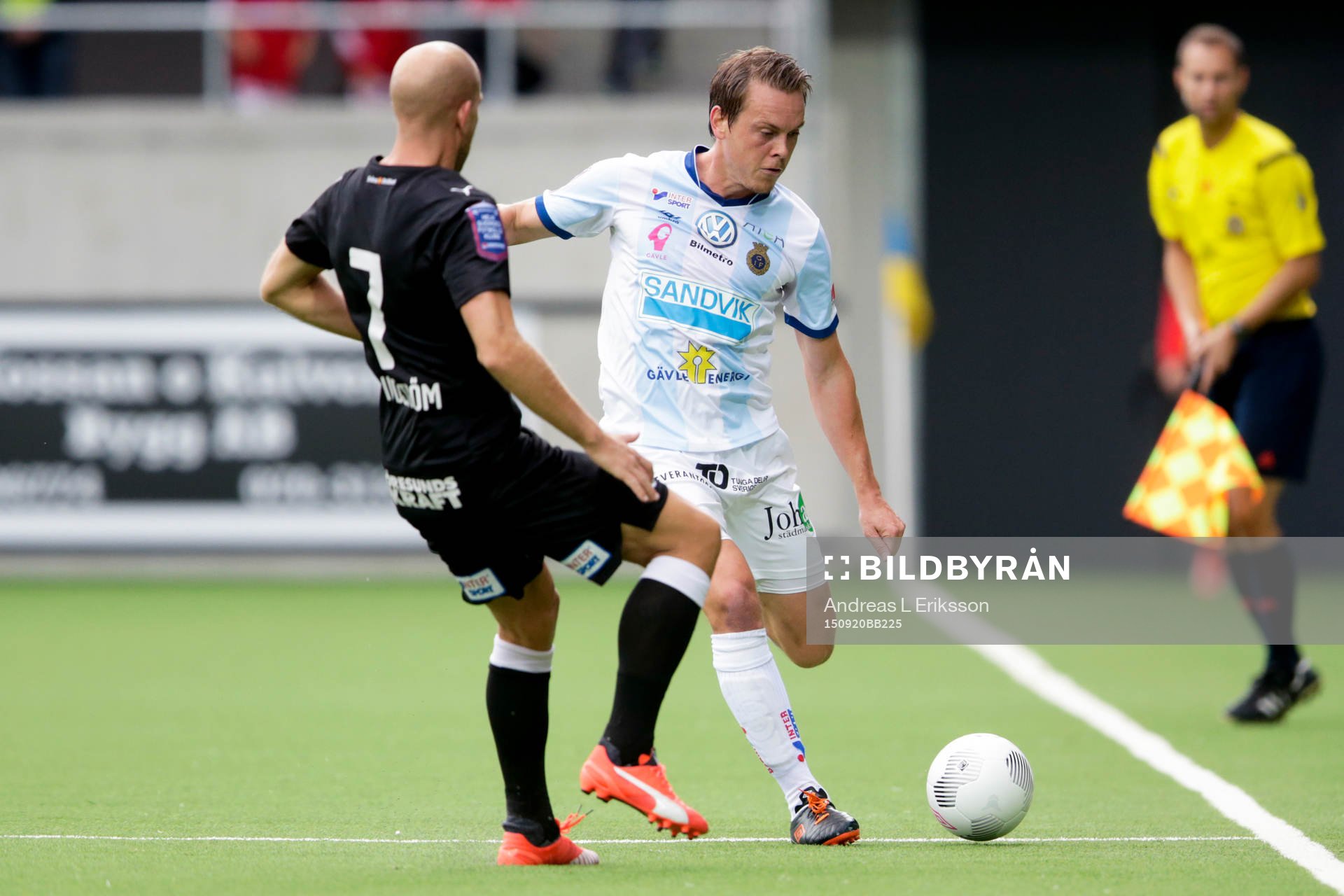 Helsingborgs Mattias Lindström och Gefles Jonas Lantto