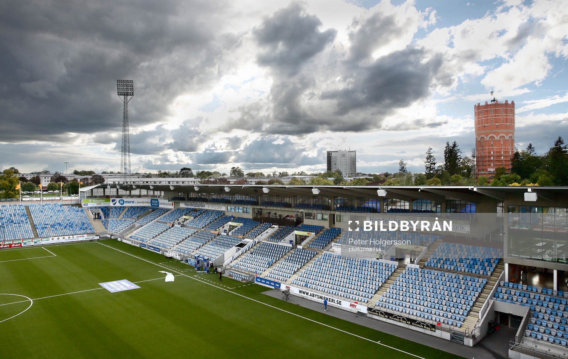 Nya Idrottsparken före fotbollsmatchen i Allsvenskan