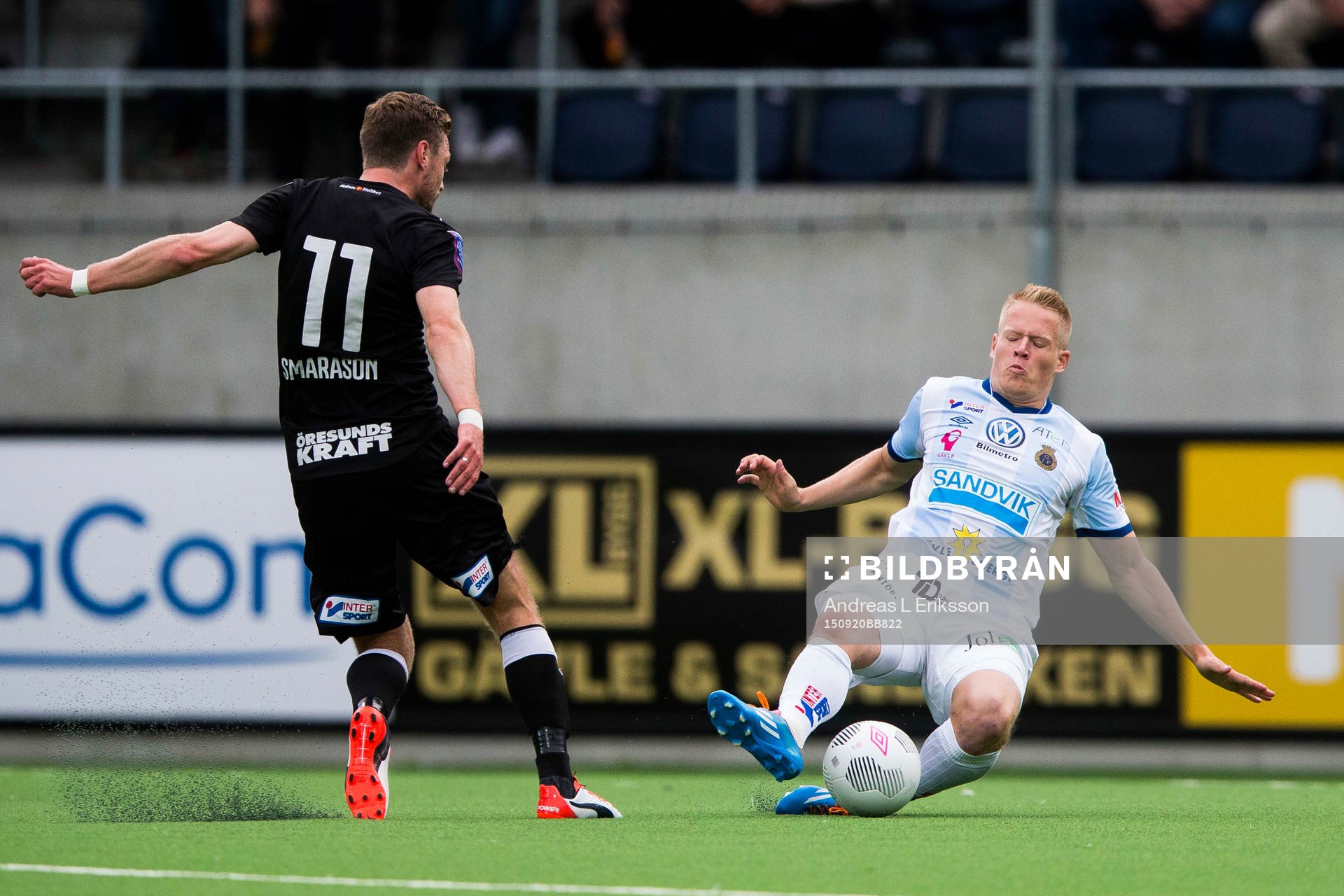 Helsingborgs Arnór Smárason och Gefles Martin Rauschenberg