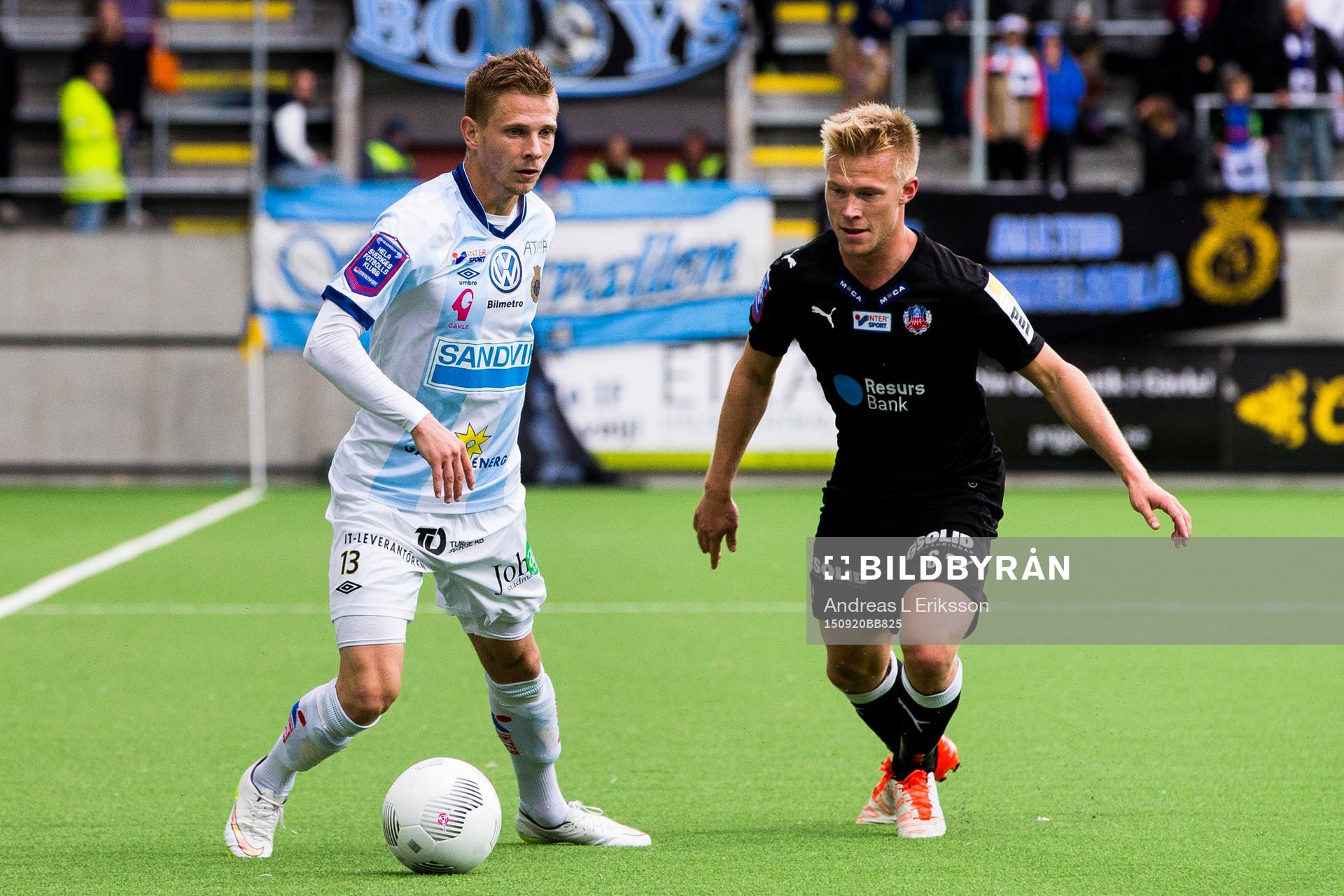 Gefles Johan Bertilsson och Helsingborgs Andreas Landgren