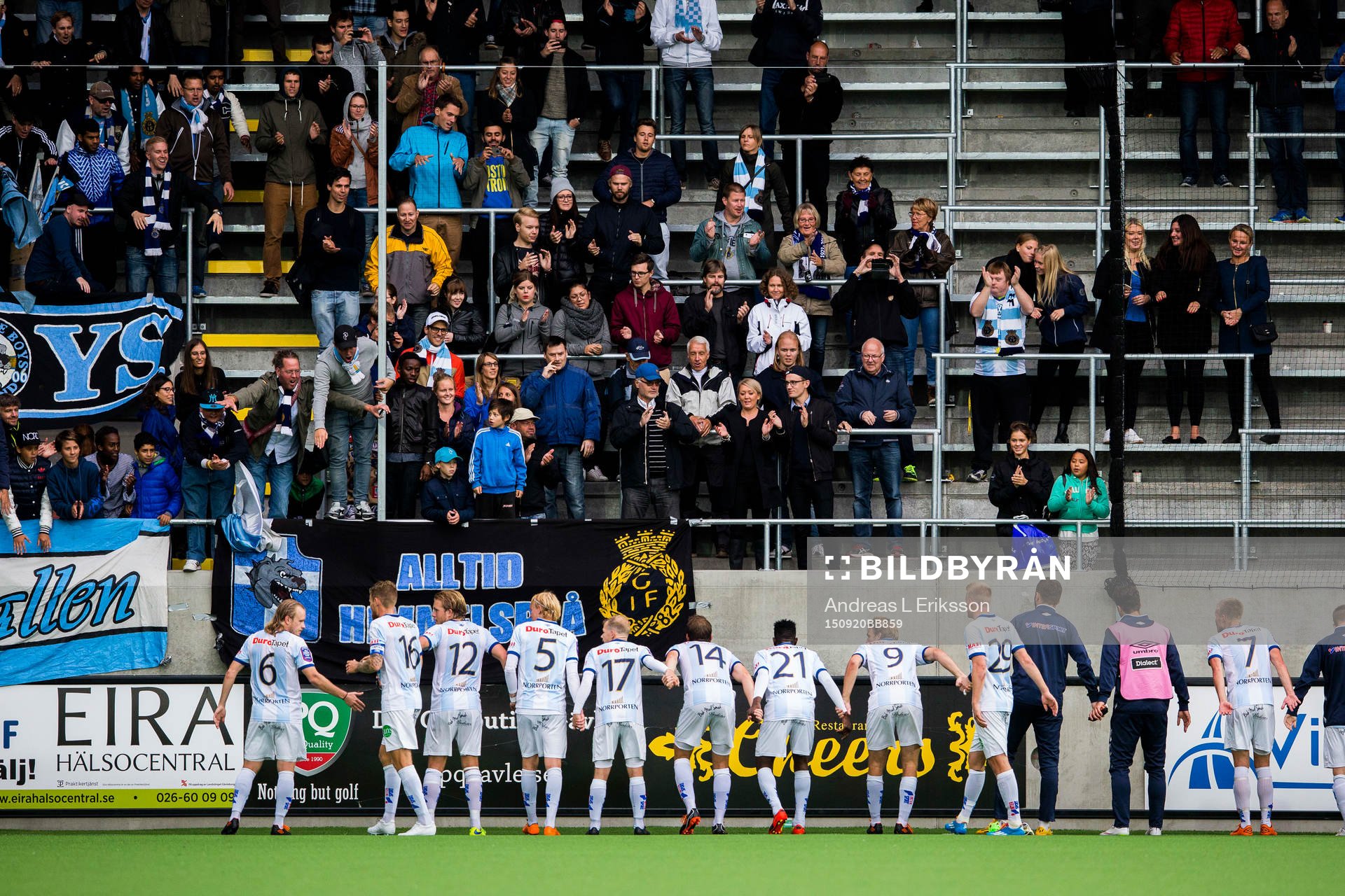 Gefles spelare tackar sina supportrar