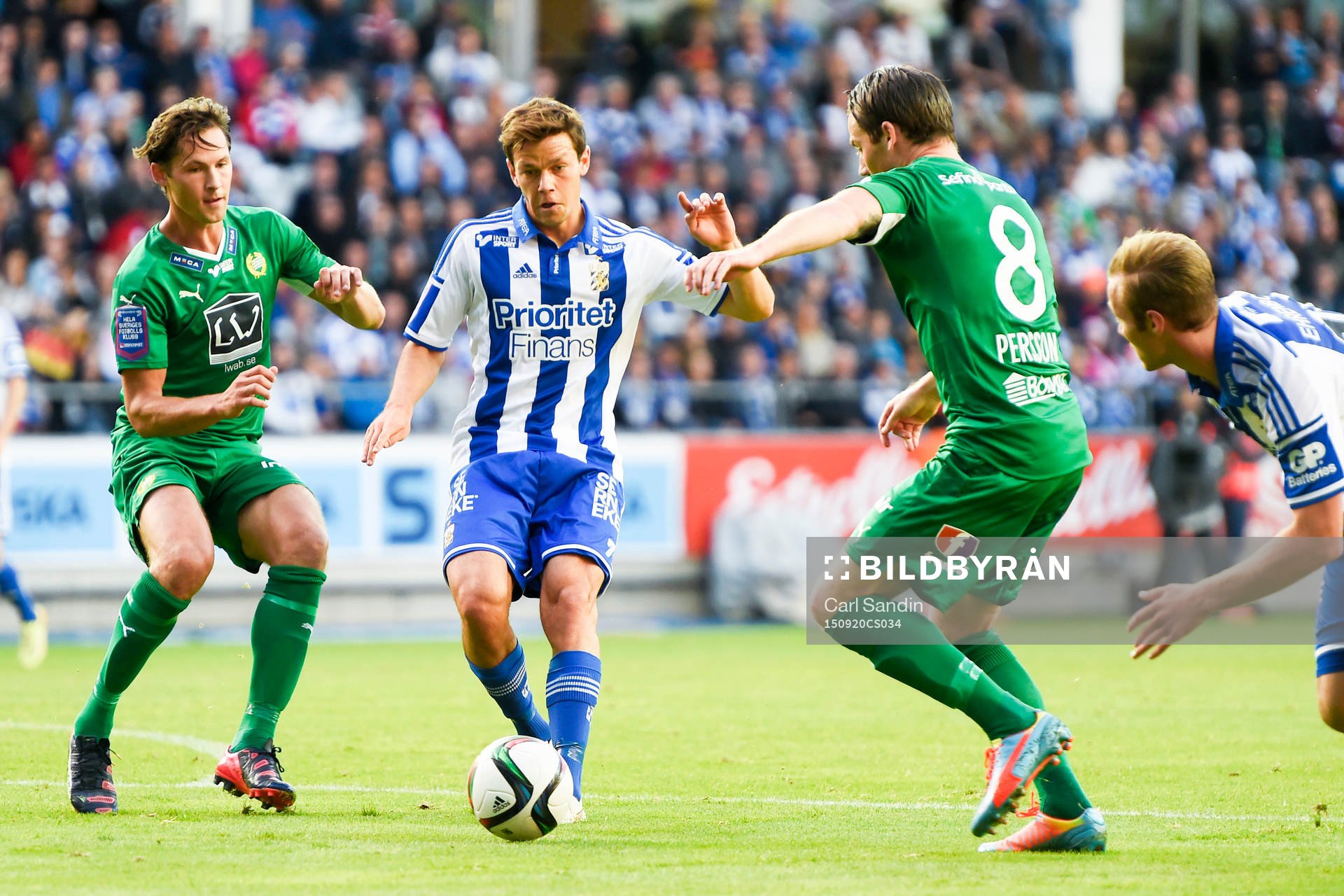 Hammarbys Philip Haglund och IFK Göteborgs Mads Winther