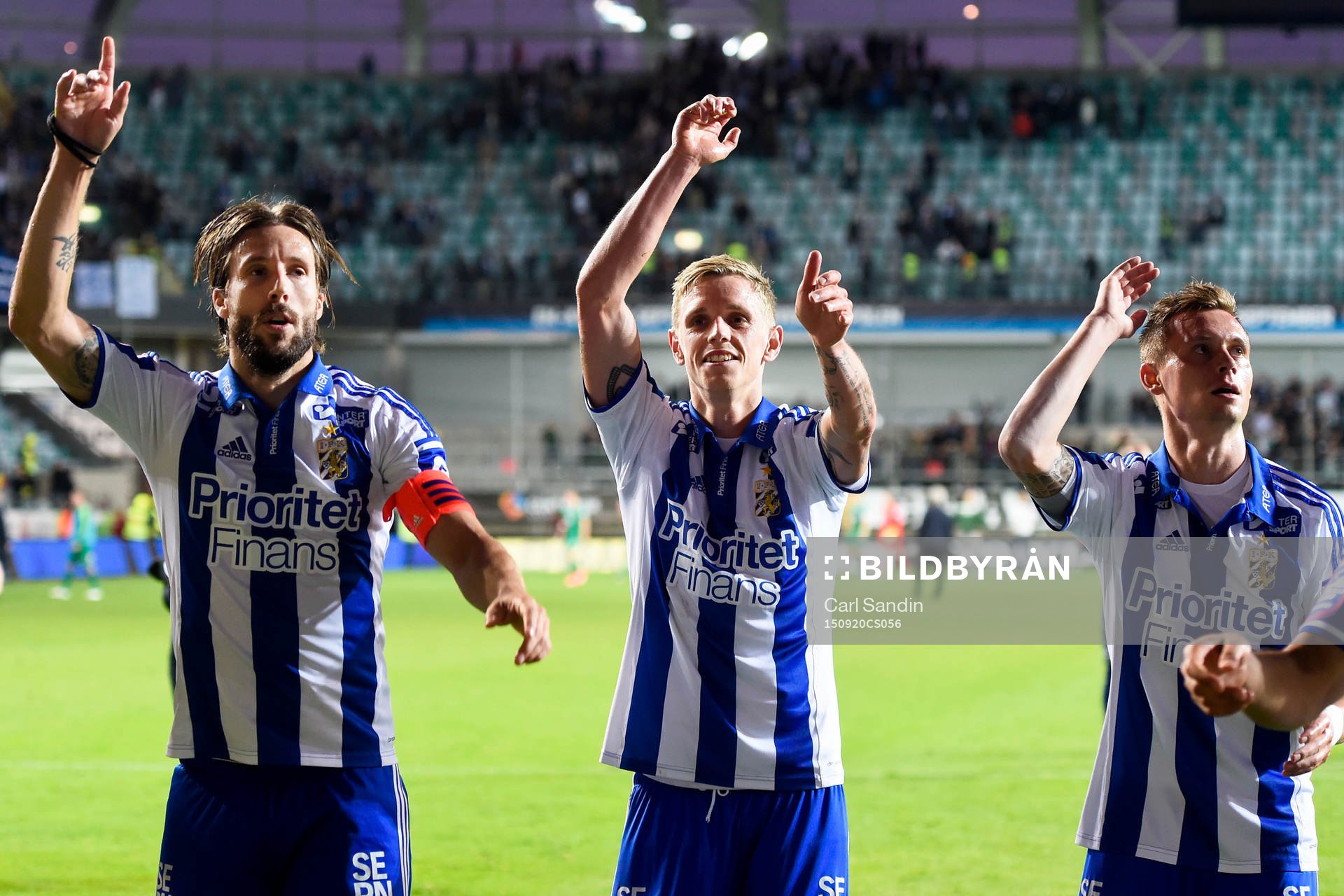 IFK Göteborgs Mattias BjärsmyrSören Rieks och Jakob