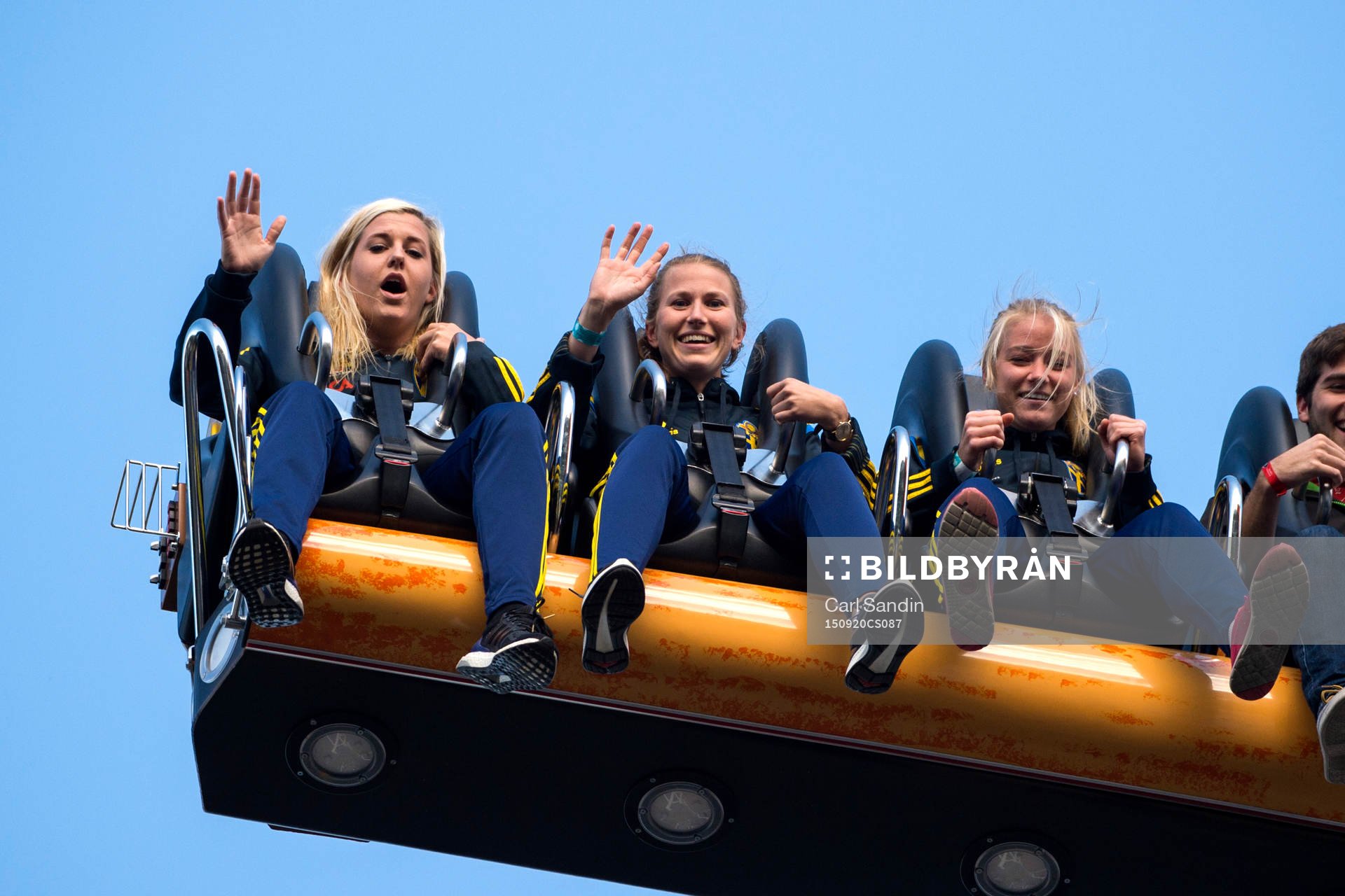 Sveriges Olivia Schough, Emma Berglund och Jenny Hjohlman