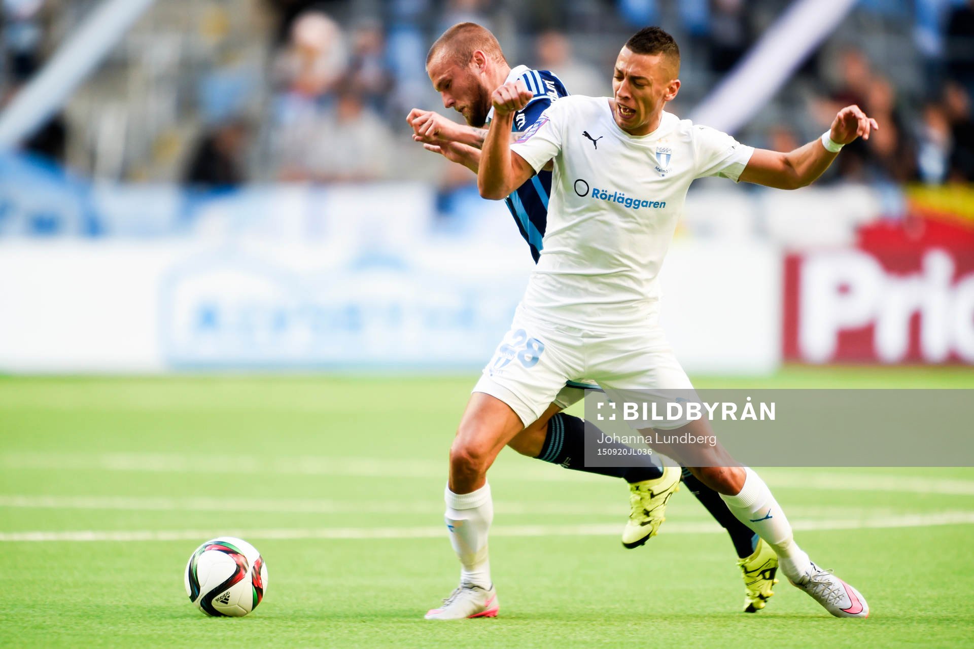 Malmös Nikola Djurdjic och Djurgårdens Alexander Faltsetas