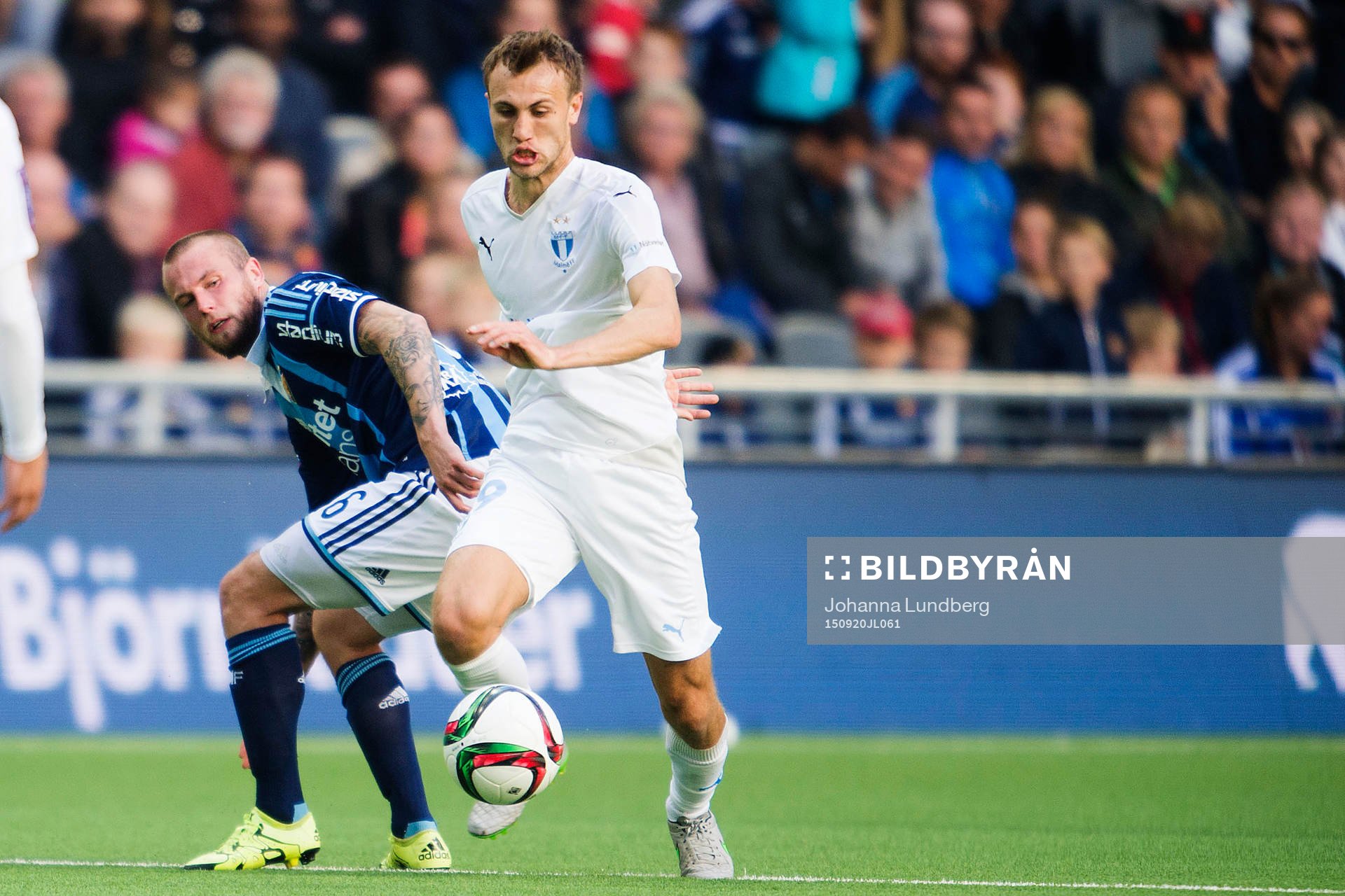 Djurgårdens Alexander Faltsetas och Malmös Magnus Wolff