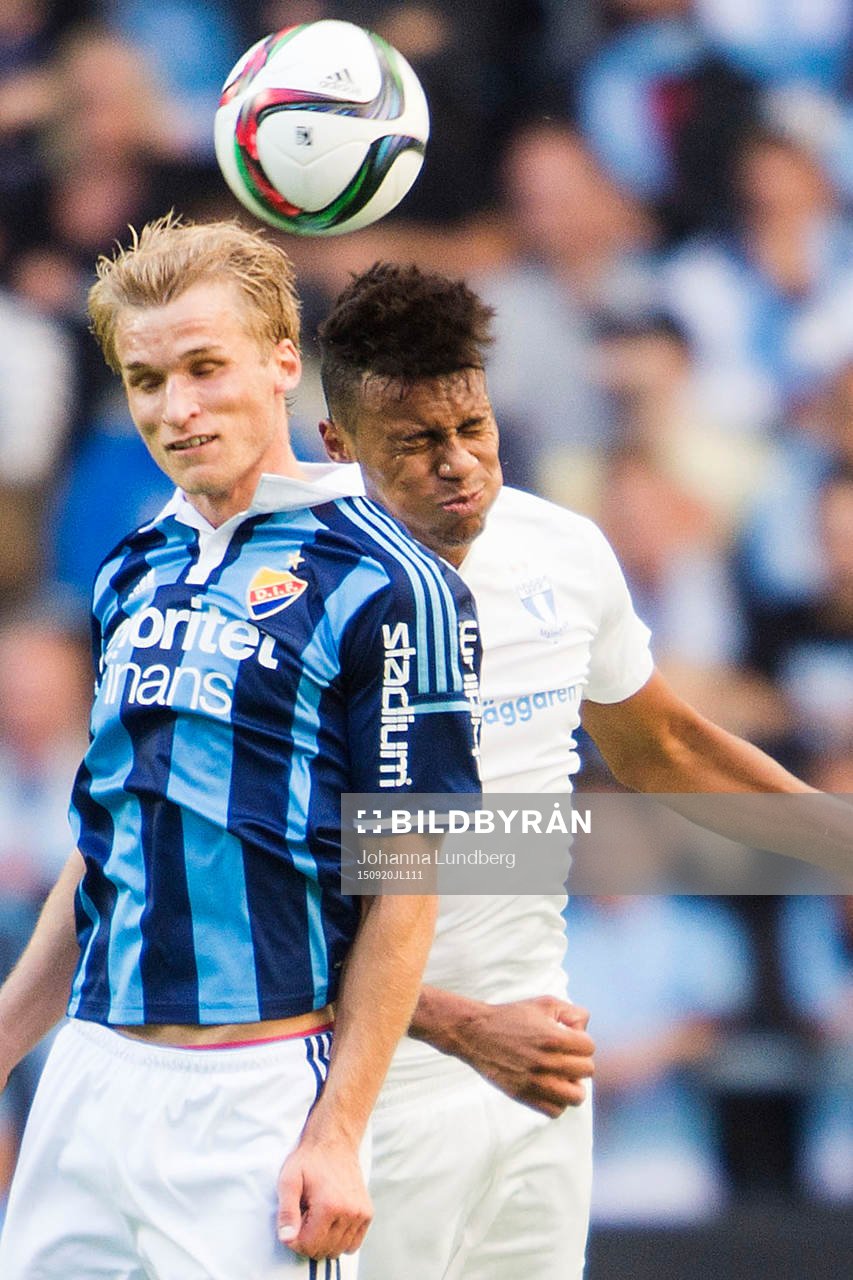 Djurgårdens Sebastian Andersson och Malmös Luis Felipe