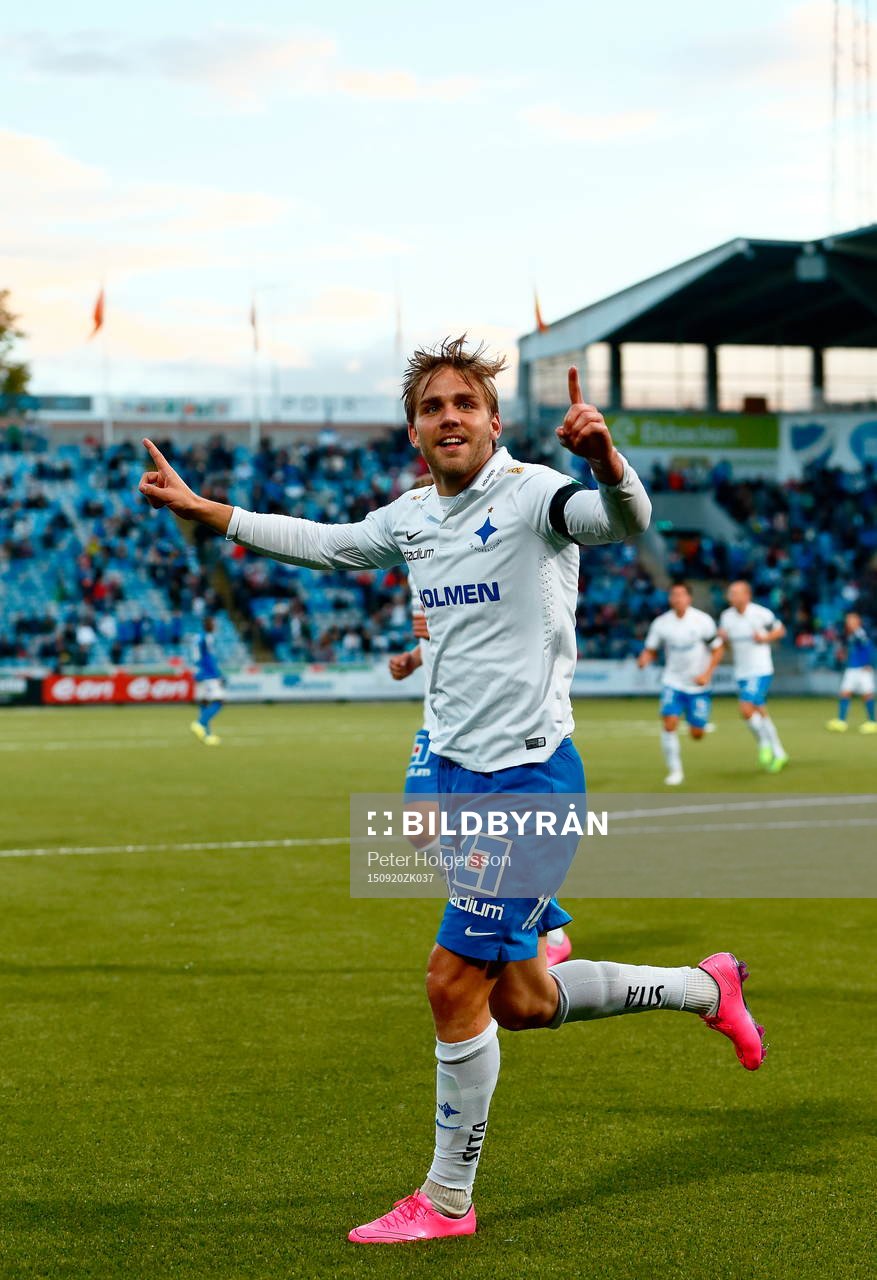 Norrköpings Christoffer Nyman jublar