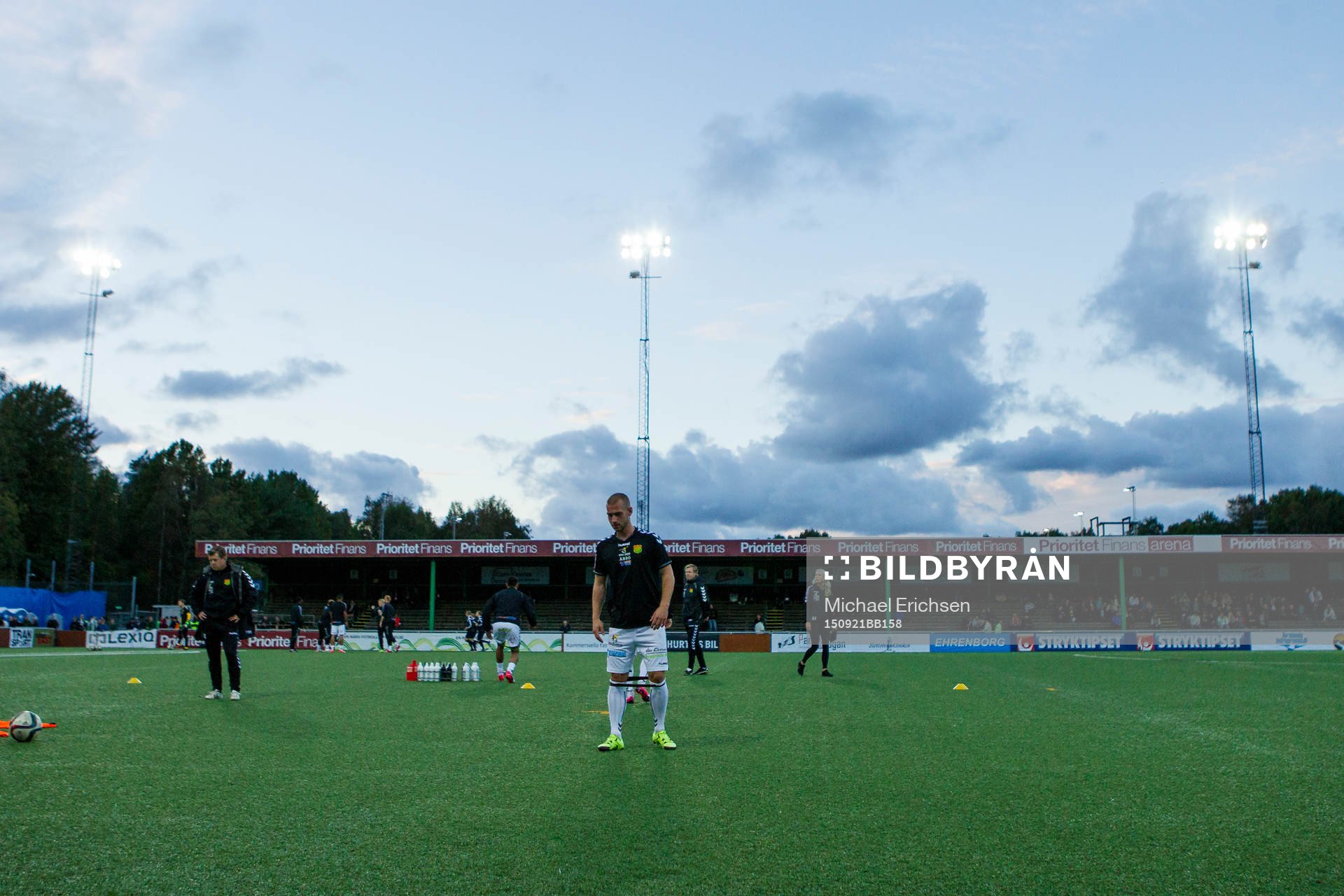 GAIS Sebastian Starke Hedlund på uppvärmningen innan