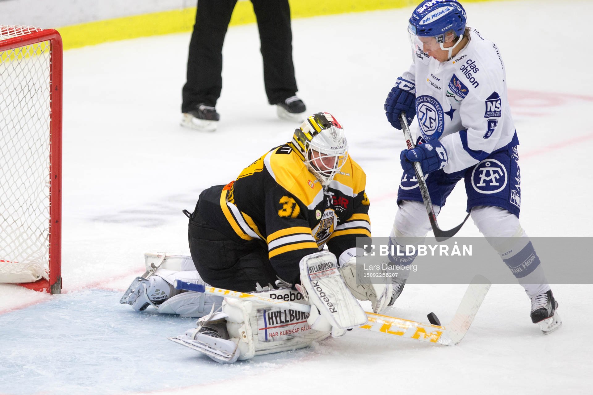 Panterns målvakt Jonas Gunnarsson och Leksands Filip
