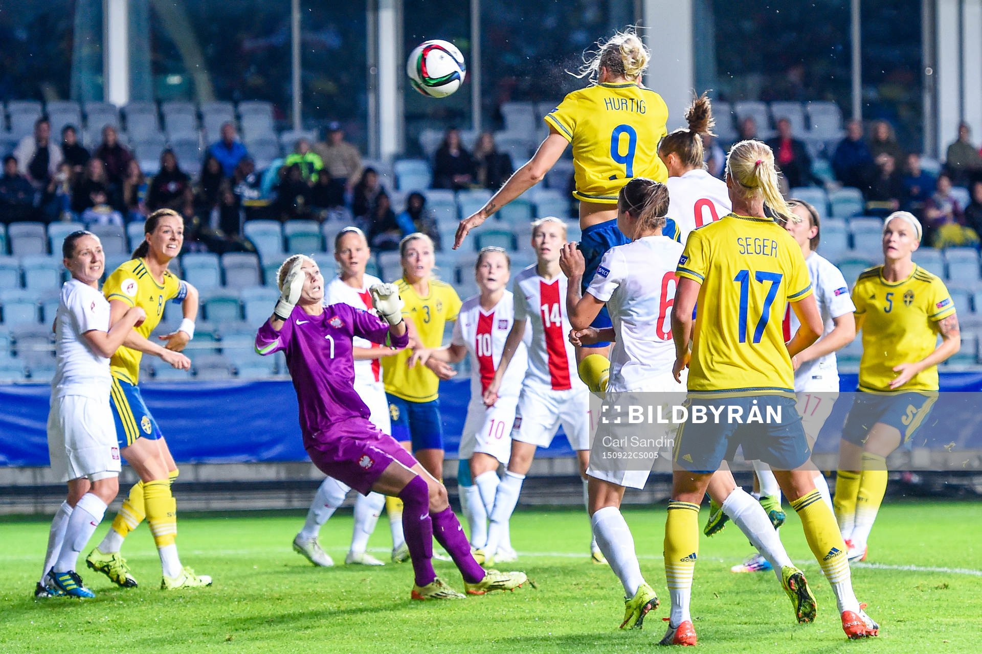 Sveriges Lina Hurtig gör 1-0