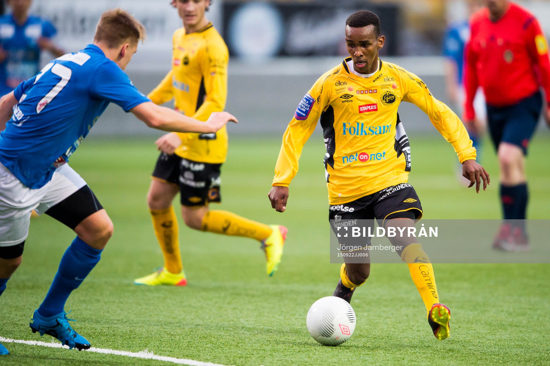 under en fotbollsmatch i junior DM mellan Elfsborg och