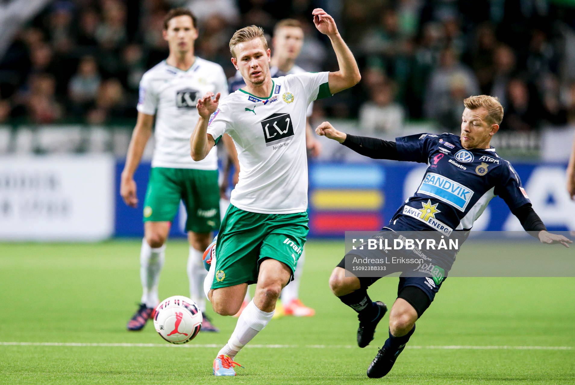 Hammarbys Erik Israelsson och Gefles Jonas Lantto
